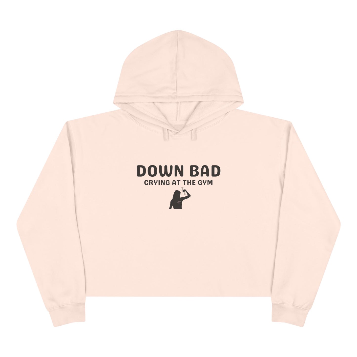 'Down Bad Crying at the Gym' Crop Hoodie