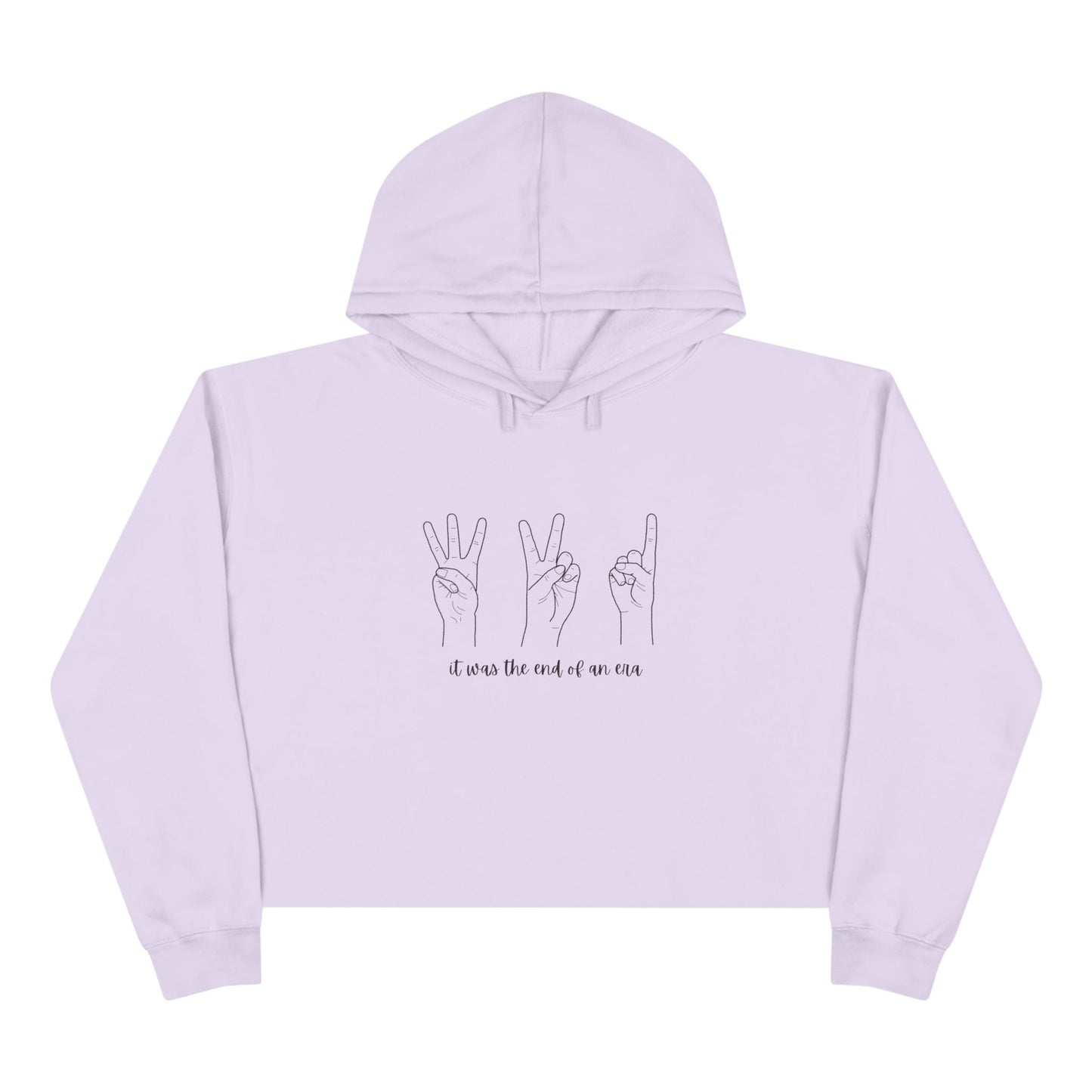End of an Era - TS Long Live Lyrics & Eras Countdown, Crop Hoodie