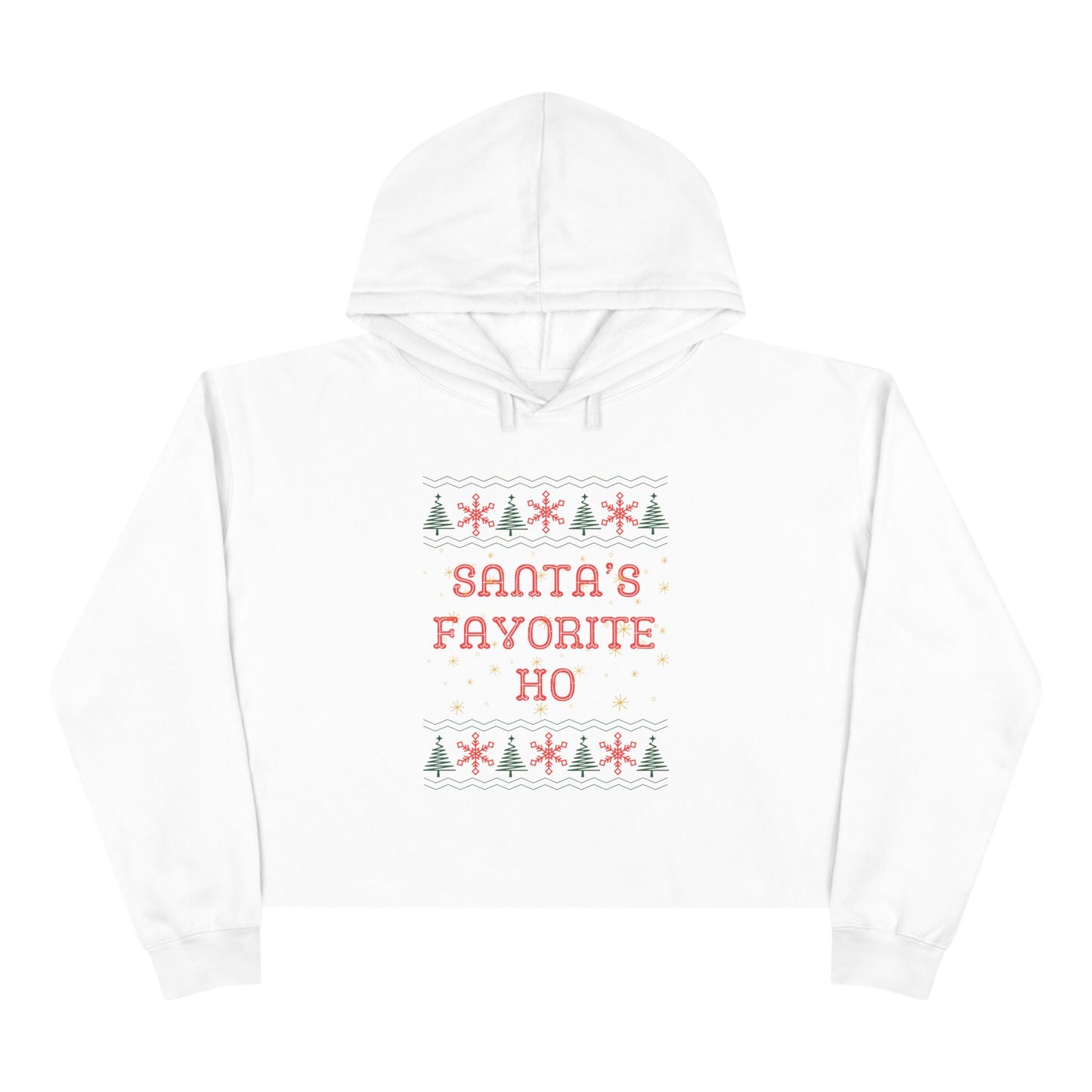 Santa's Favorite Ho, Crop Hoodie