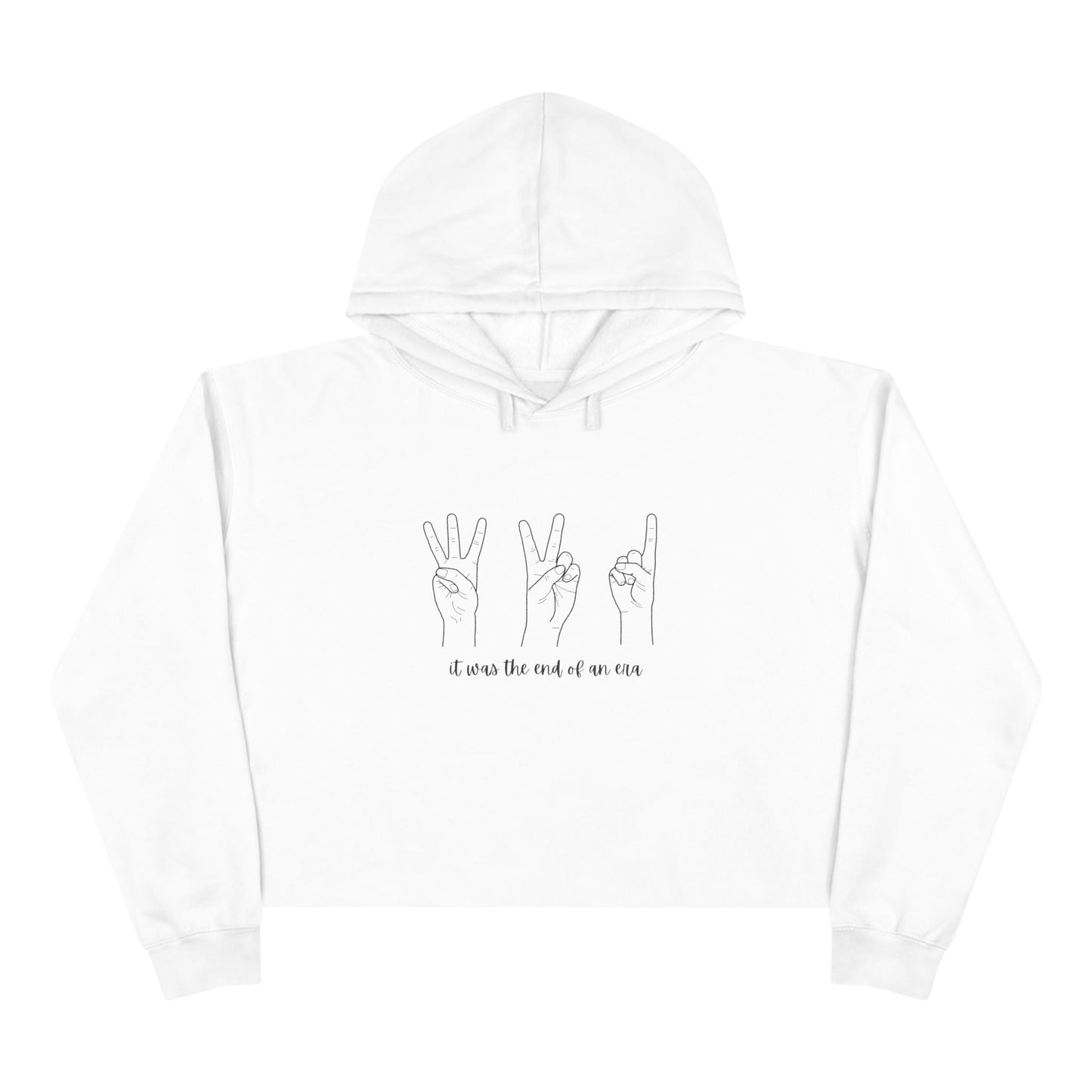 End of an Era - TS Long Live Lyrics & Eras Countdown, Crop Hoodie