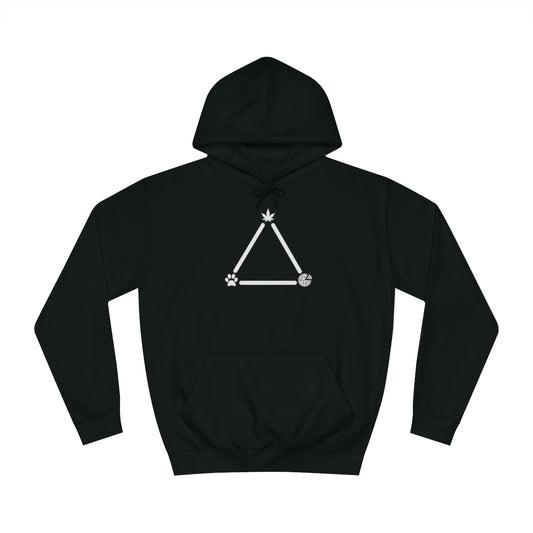 Pot, Puppies, Pizza Triangle Hoodie