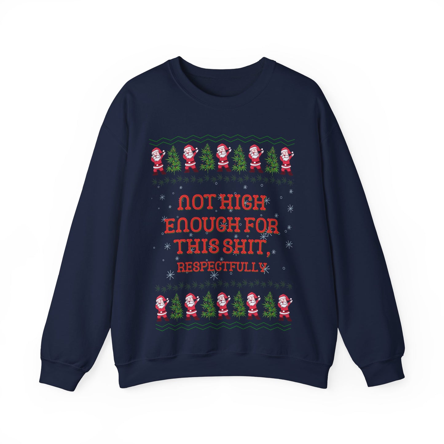 Not High Enough For This Shit, Respectfully, Christmas Sweatshirt