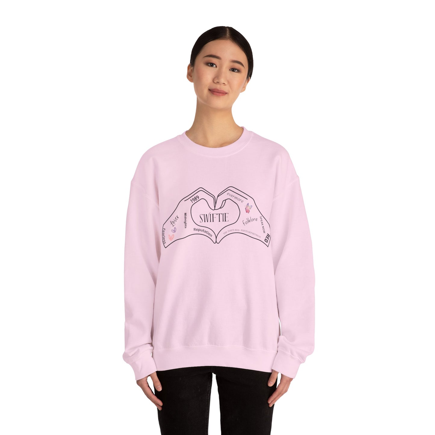 Swiftie Hand Heart w/Album Names, Sweatshirt