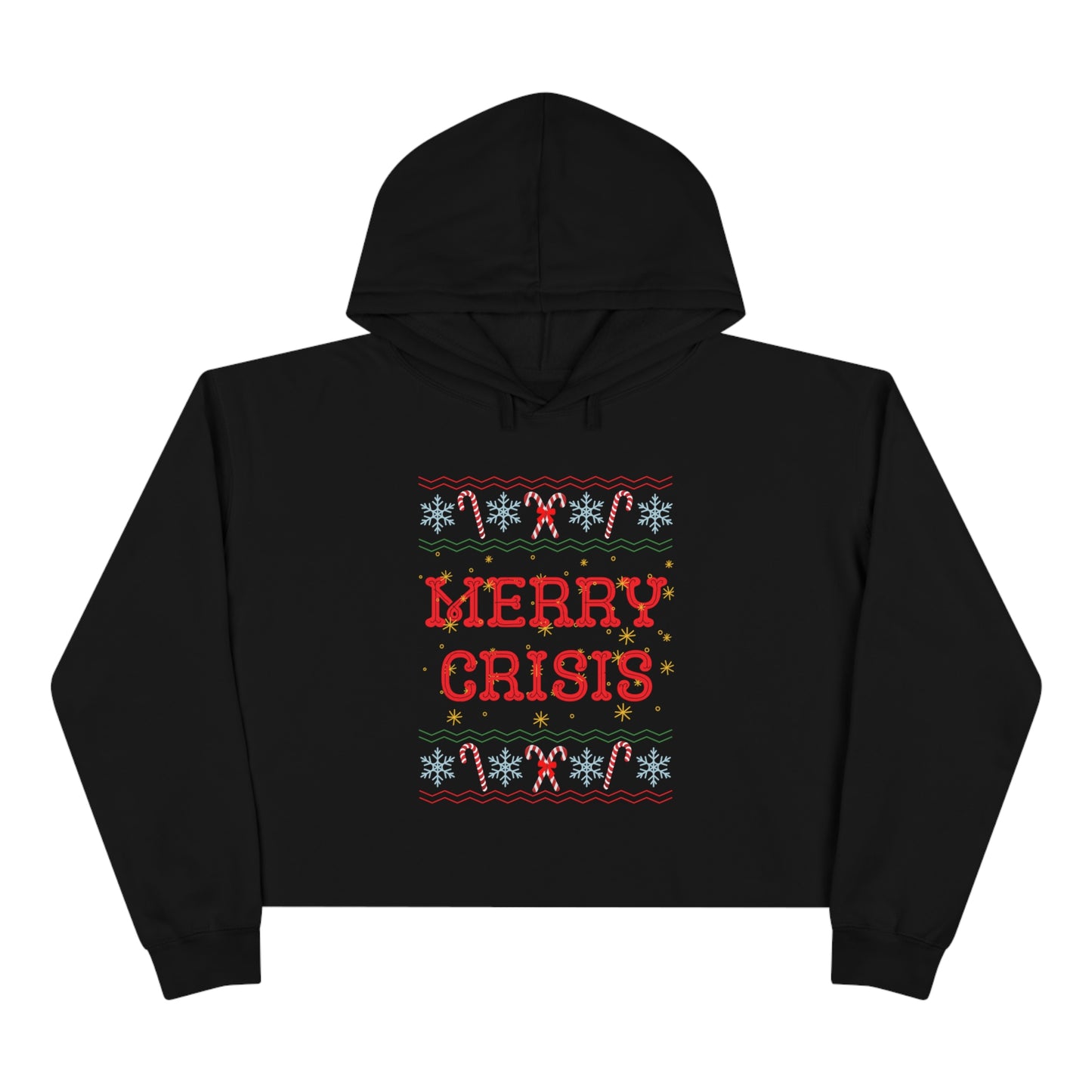 Merry Crisis, Cropped Christmas Hoodie