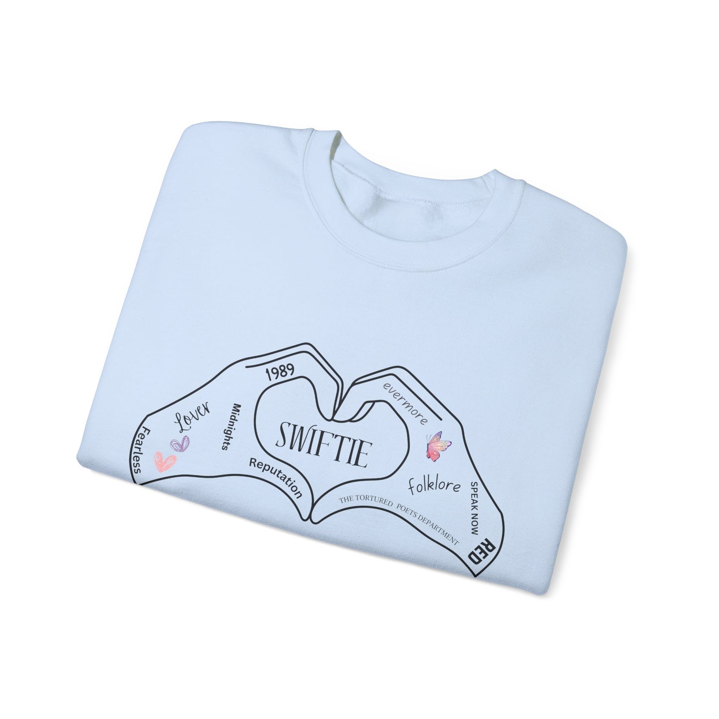 Swiftie Hand Heart w/Album Names, Sweatshirt