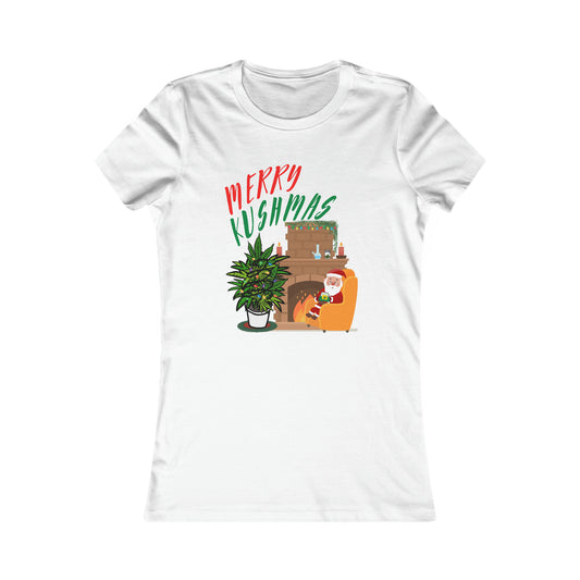 "Merry Kushmas" Stoner Santa, Women's Tee