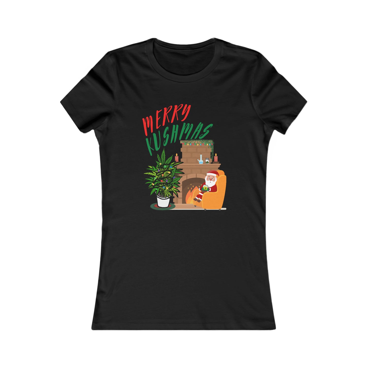 "Merry Kushmas" Stoner Santa, Women's Tee