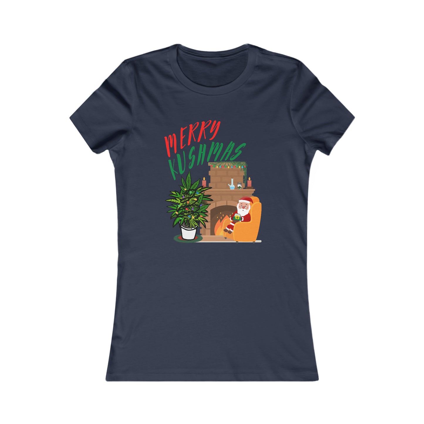 "Merry Kushmas" Stoner Santa, Women's Tee