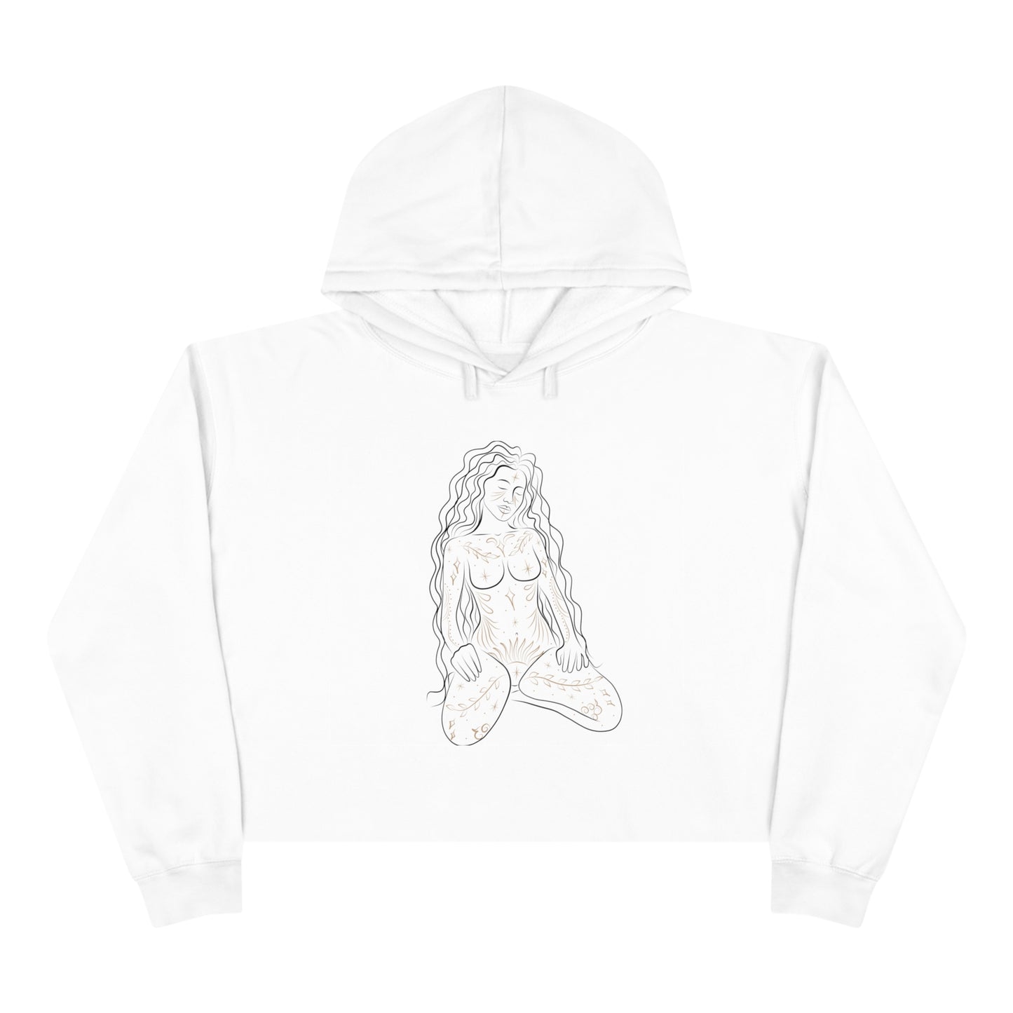 Zodiac Goddess, Crop Hoodie