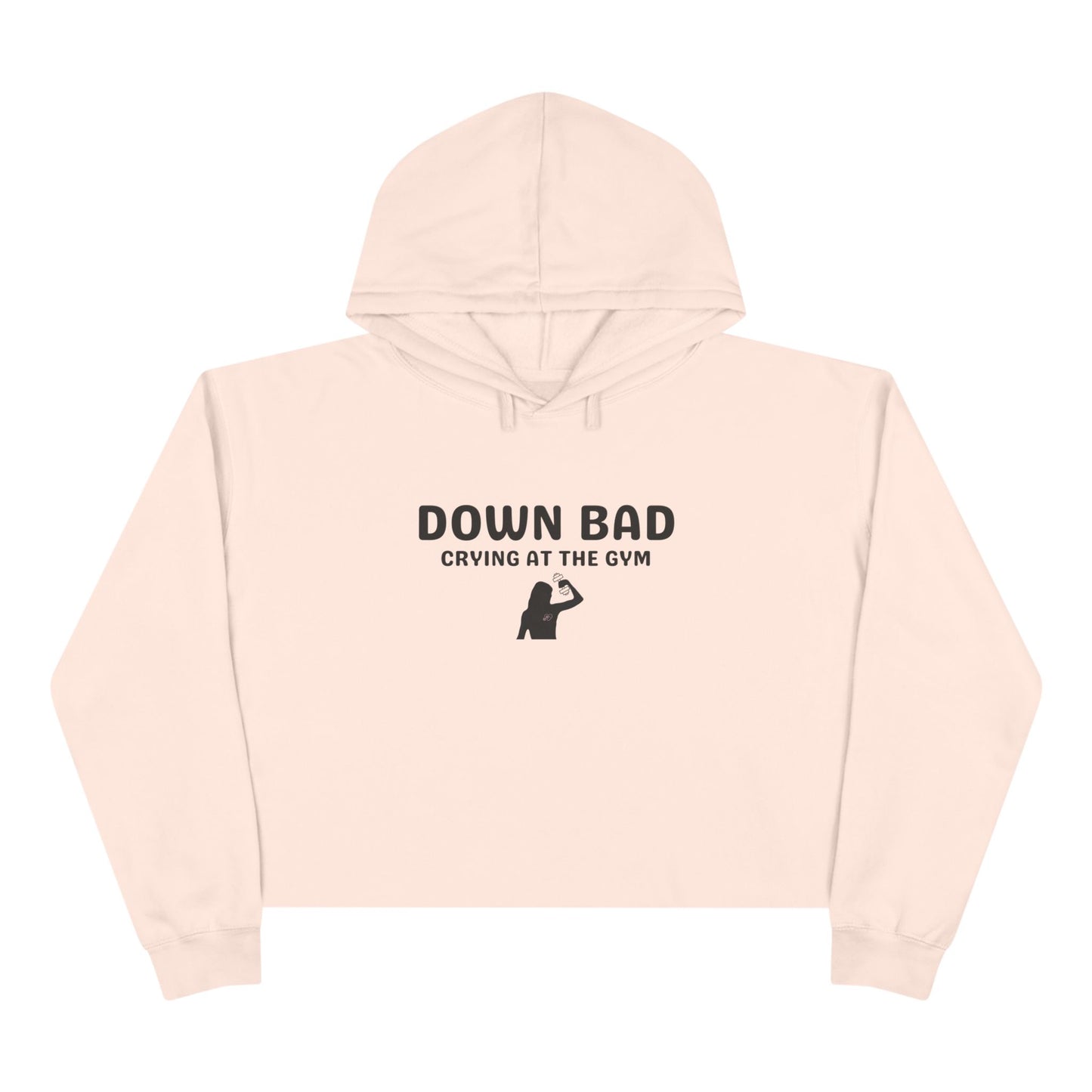 'Down Bad Crying at the Gym' Crop Hoodie