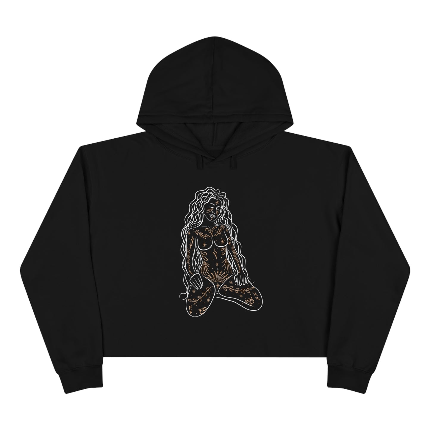 Zodiac Goddess, Crop Hoodie