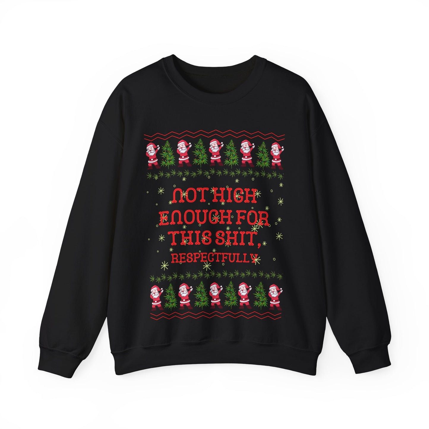 Not High Enough For This Shit, Respectfully, Christmas Sweatshirt