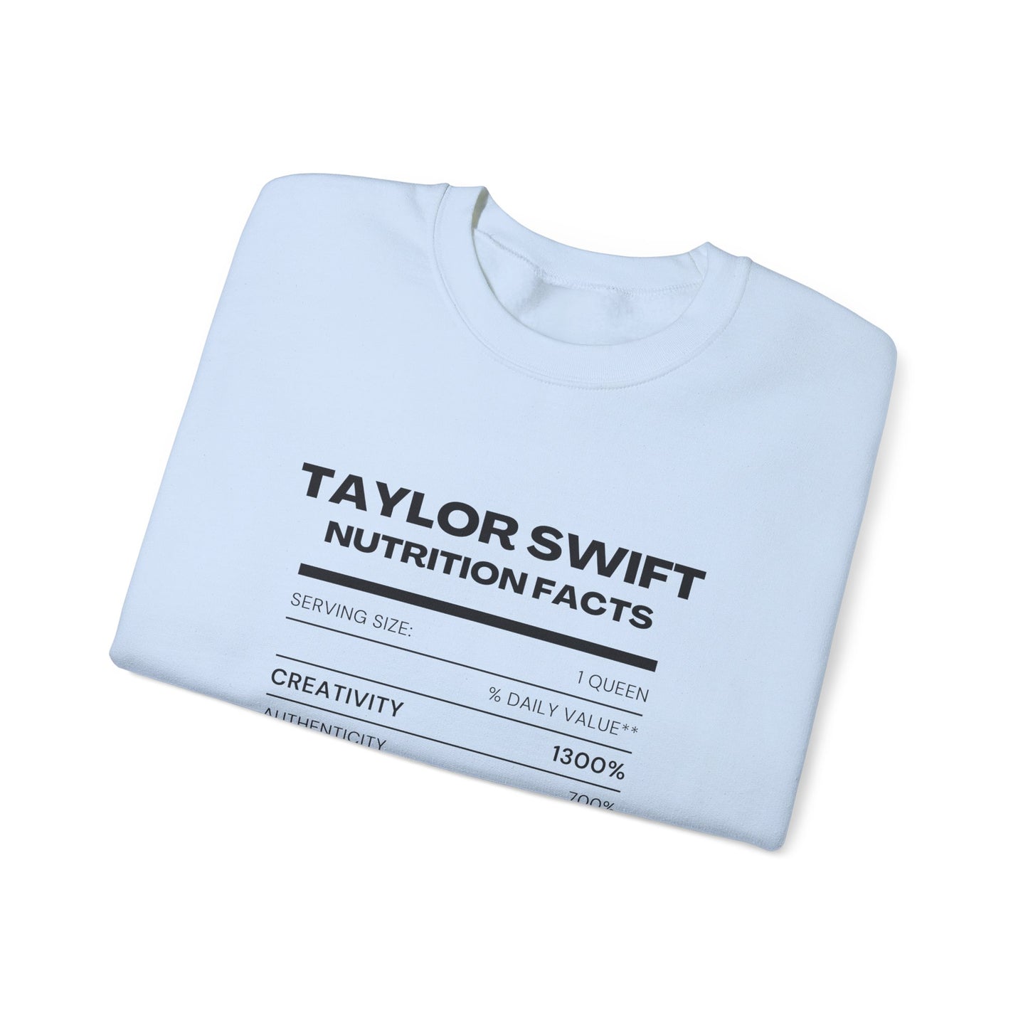 Taylor Swift Nutrition Facts, Sweatshirt