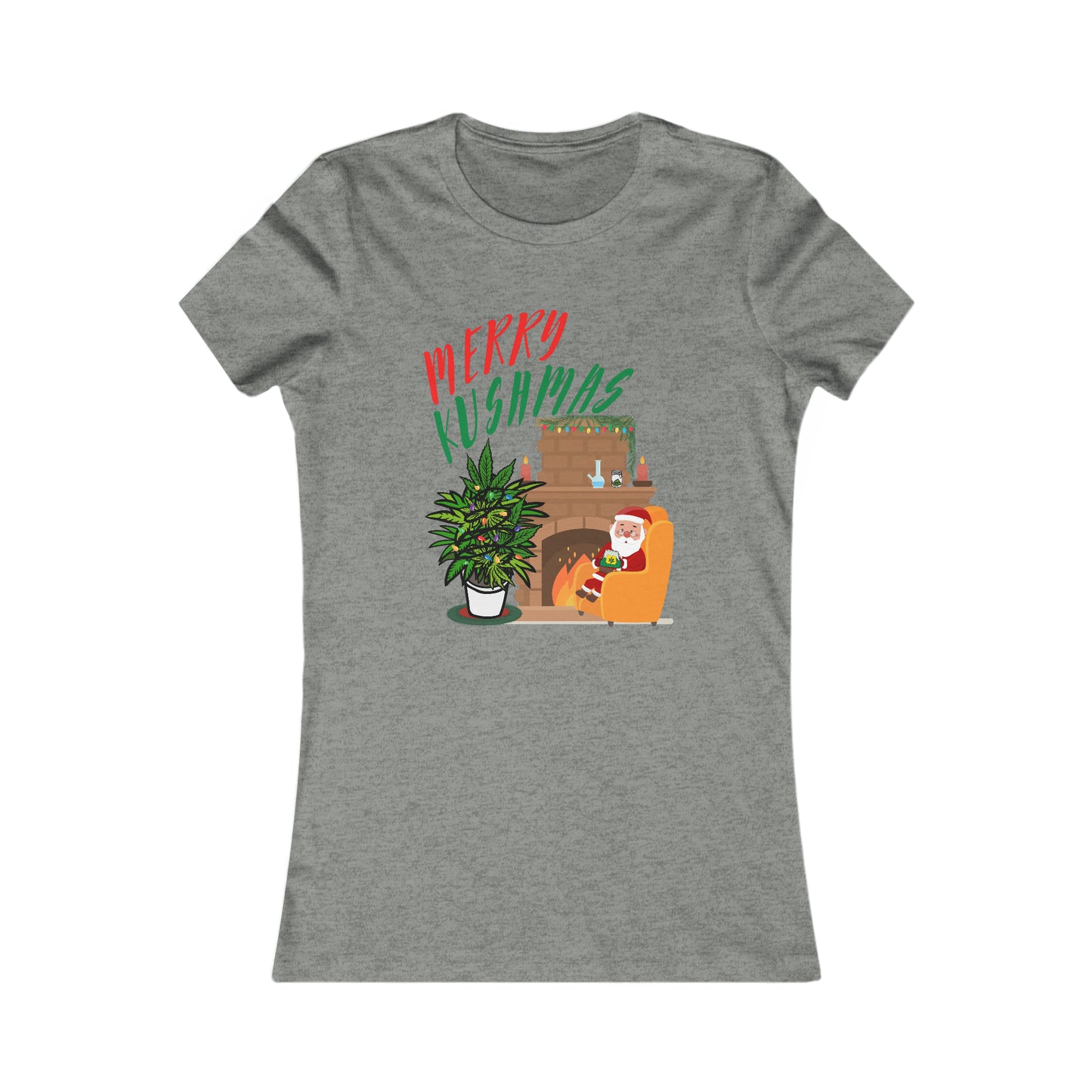 "Merry Kushmas" Stoner Santa, Women's Tee