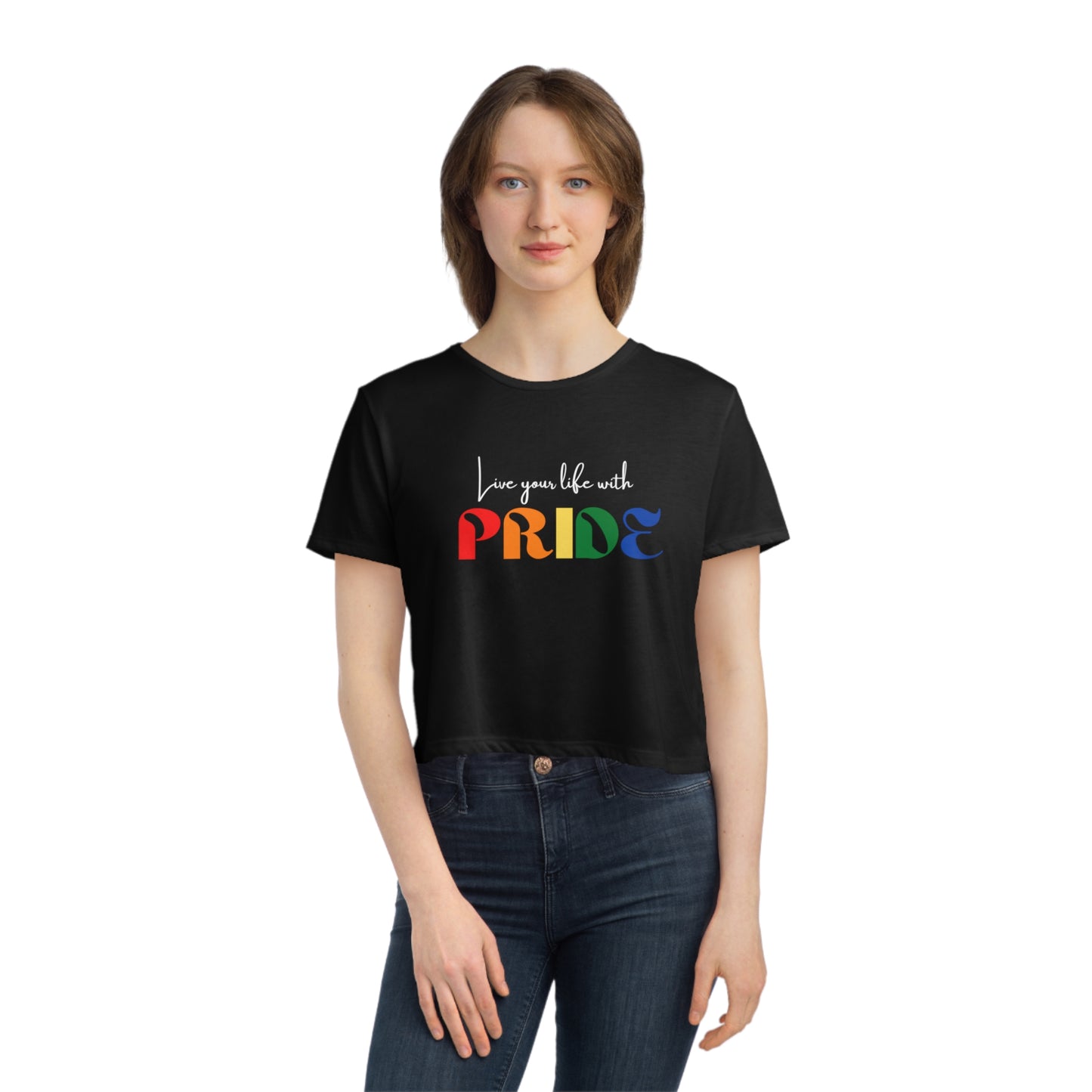 "Live your life with pride", Cropped Tee