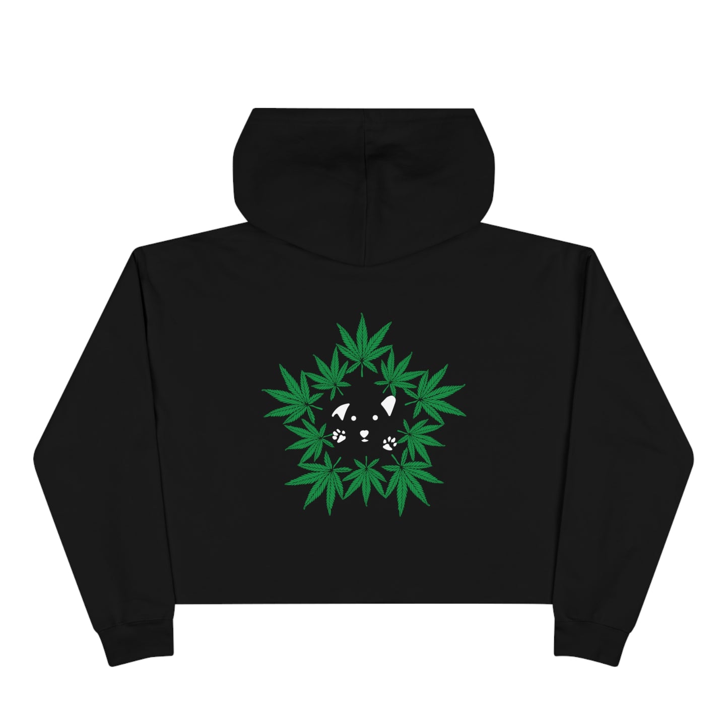 Dope Dogs Teal Smoke Cropped Hoodie