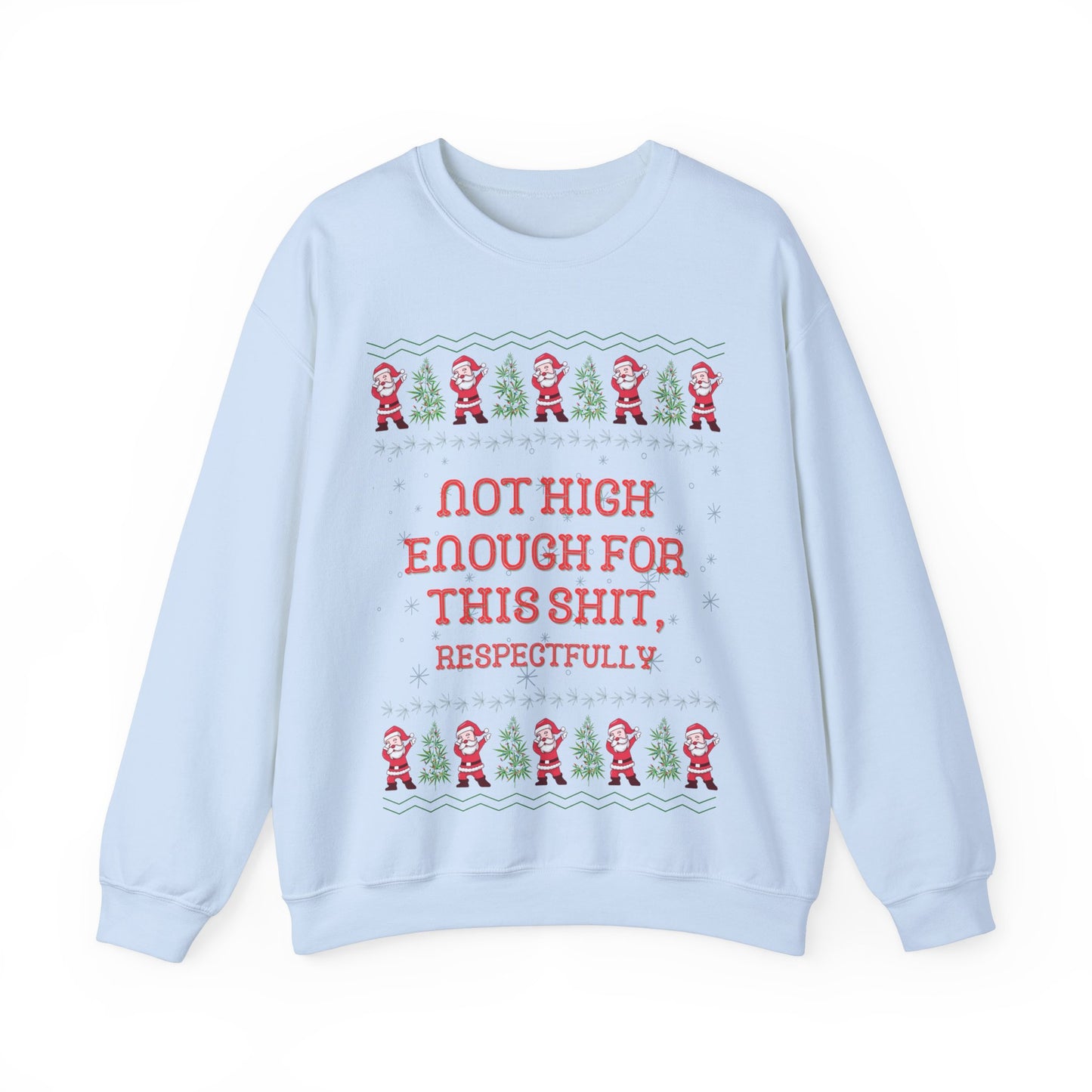 Not High Enough For This Shit, Respectfully, Christmas Sweatshirt