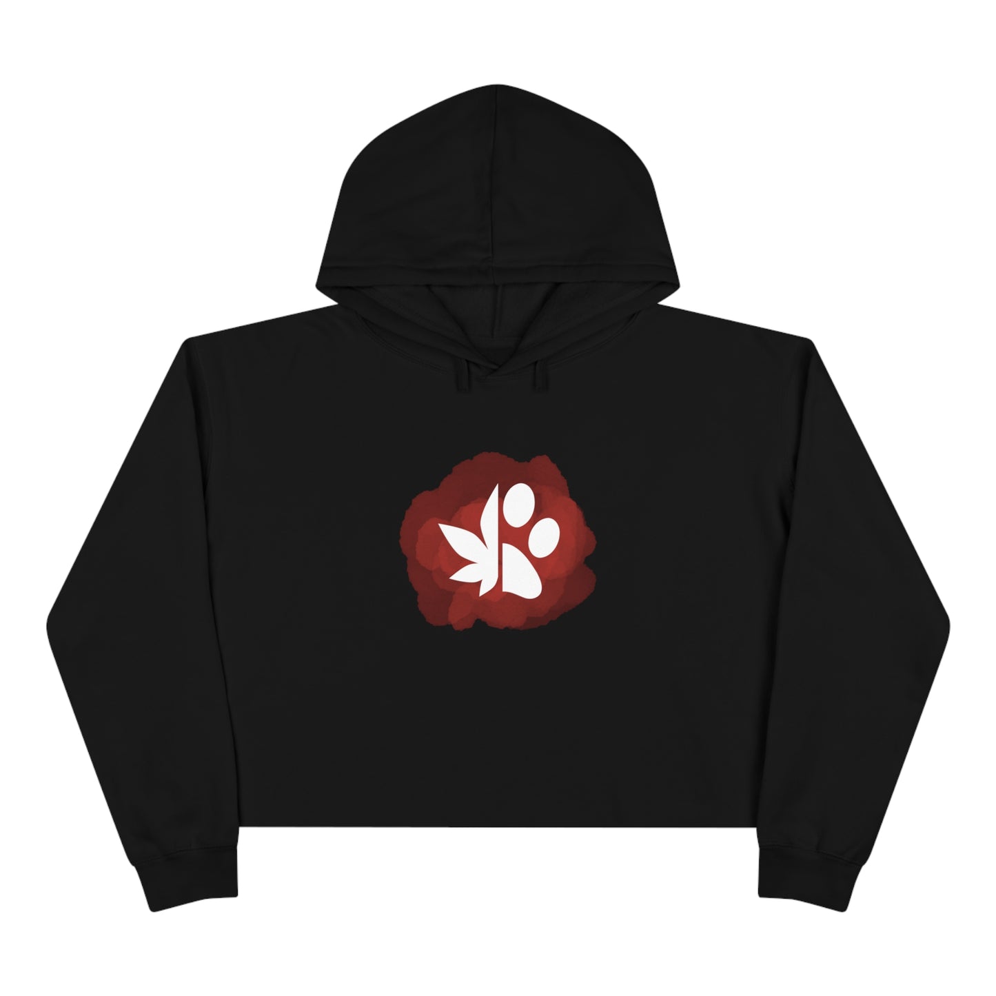 Dope Dogs Red Smoke Cropped Hoodie