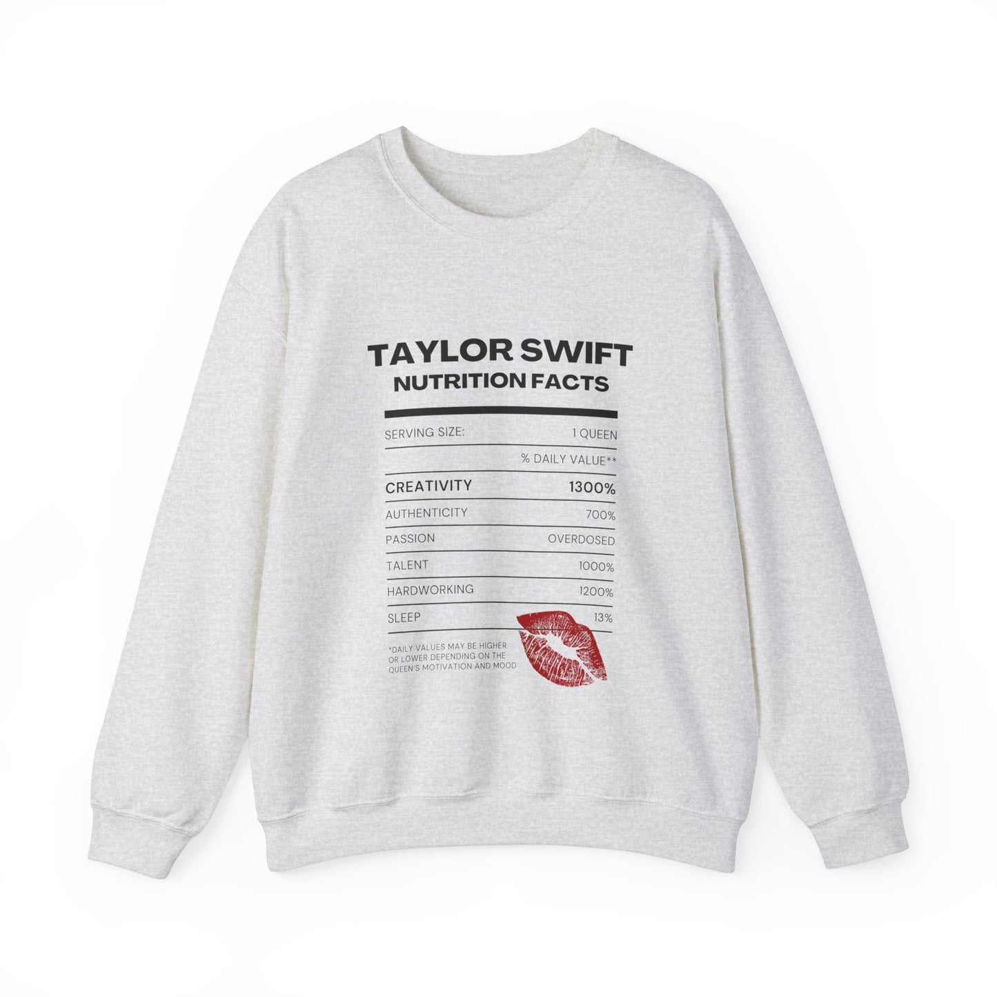 Taylor Swift Nutrition Facts, Sweatshirt