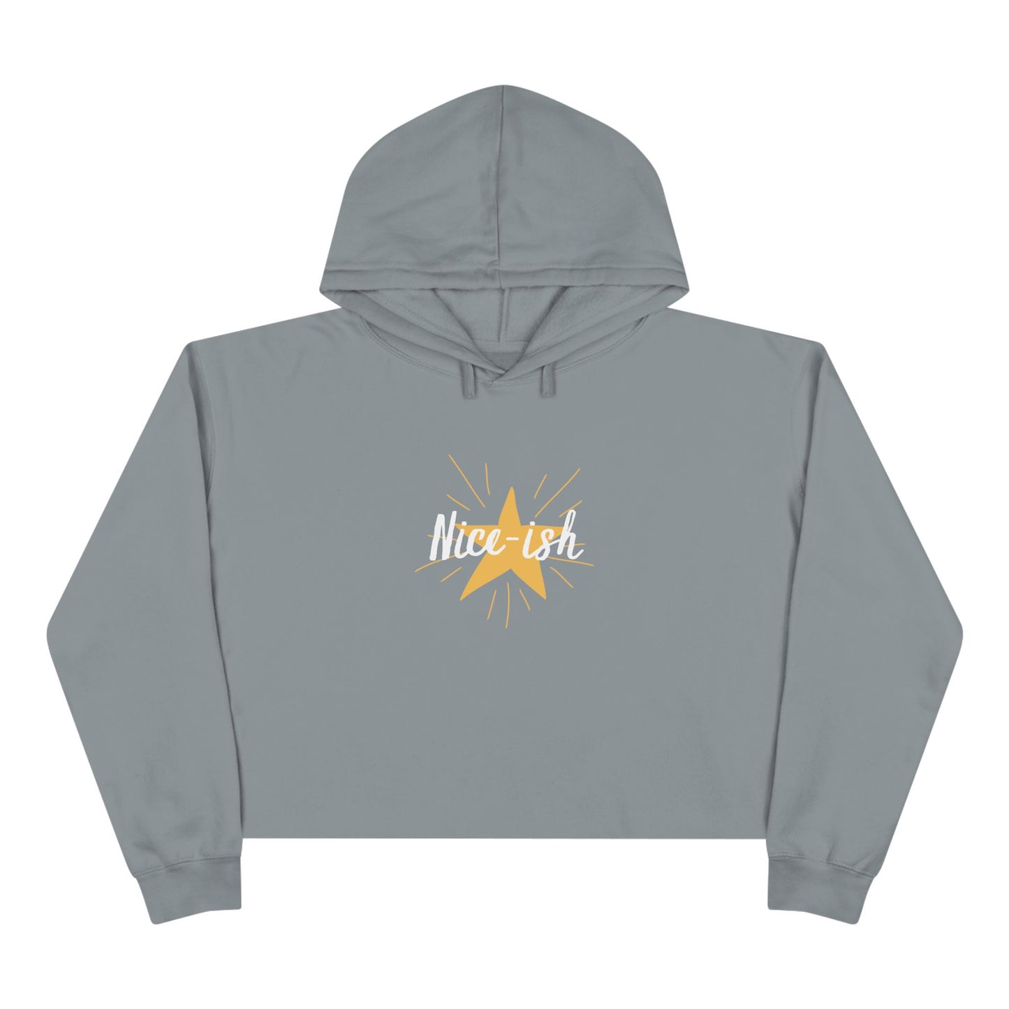 'Nice-ish' Holiday Crop Hoodie