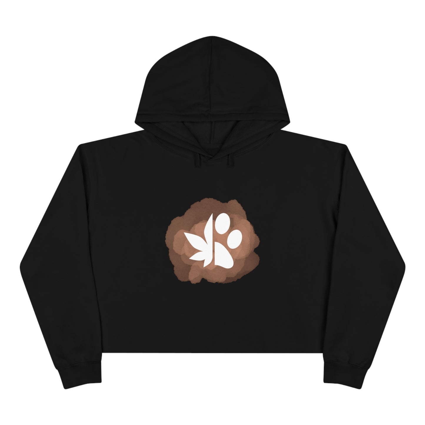 Dope Dogs Tan Smoke Cropped Hoodie