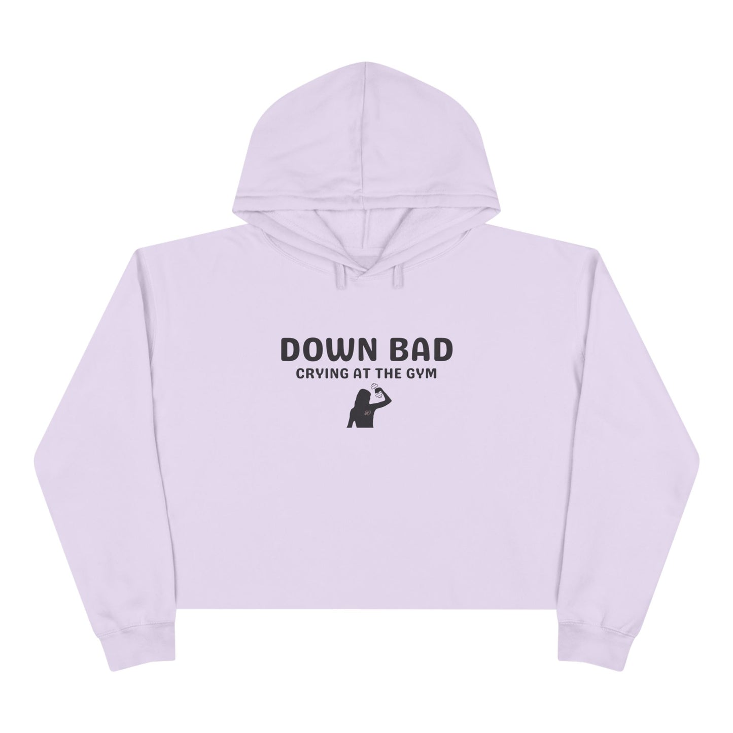 'Down Bad Crying at the Gym' Crop Hoodie