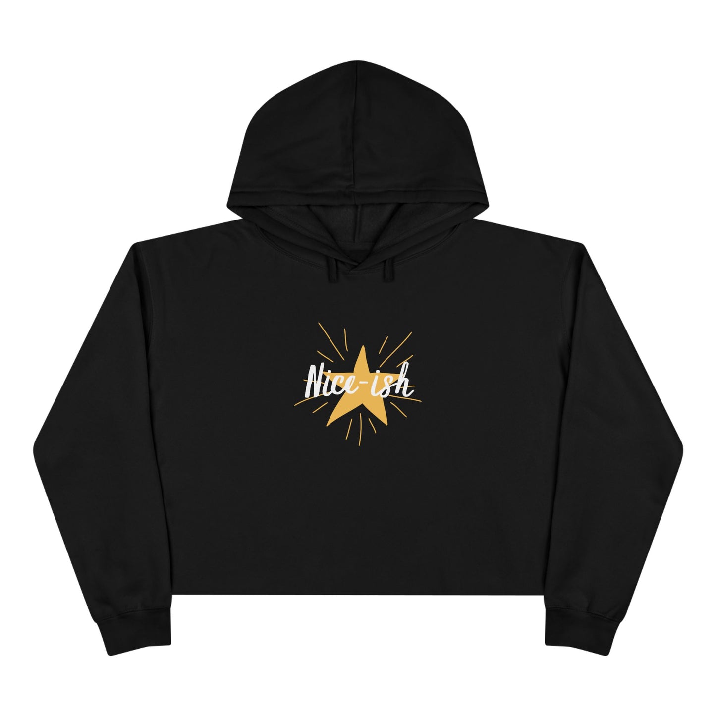 'Nice-ish' Holiday Crop Hoodie