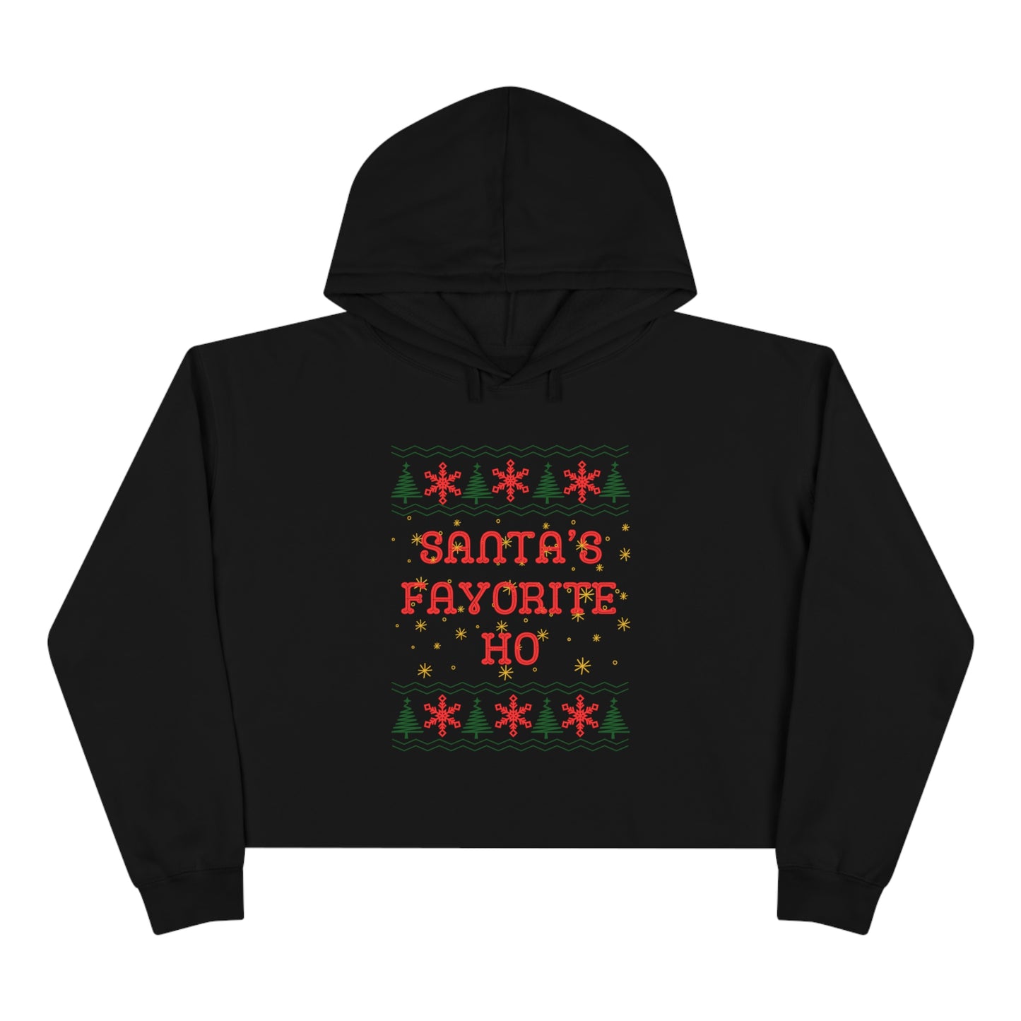 Santa's Favorite Ho, Cropped Hoodie