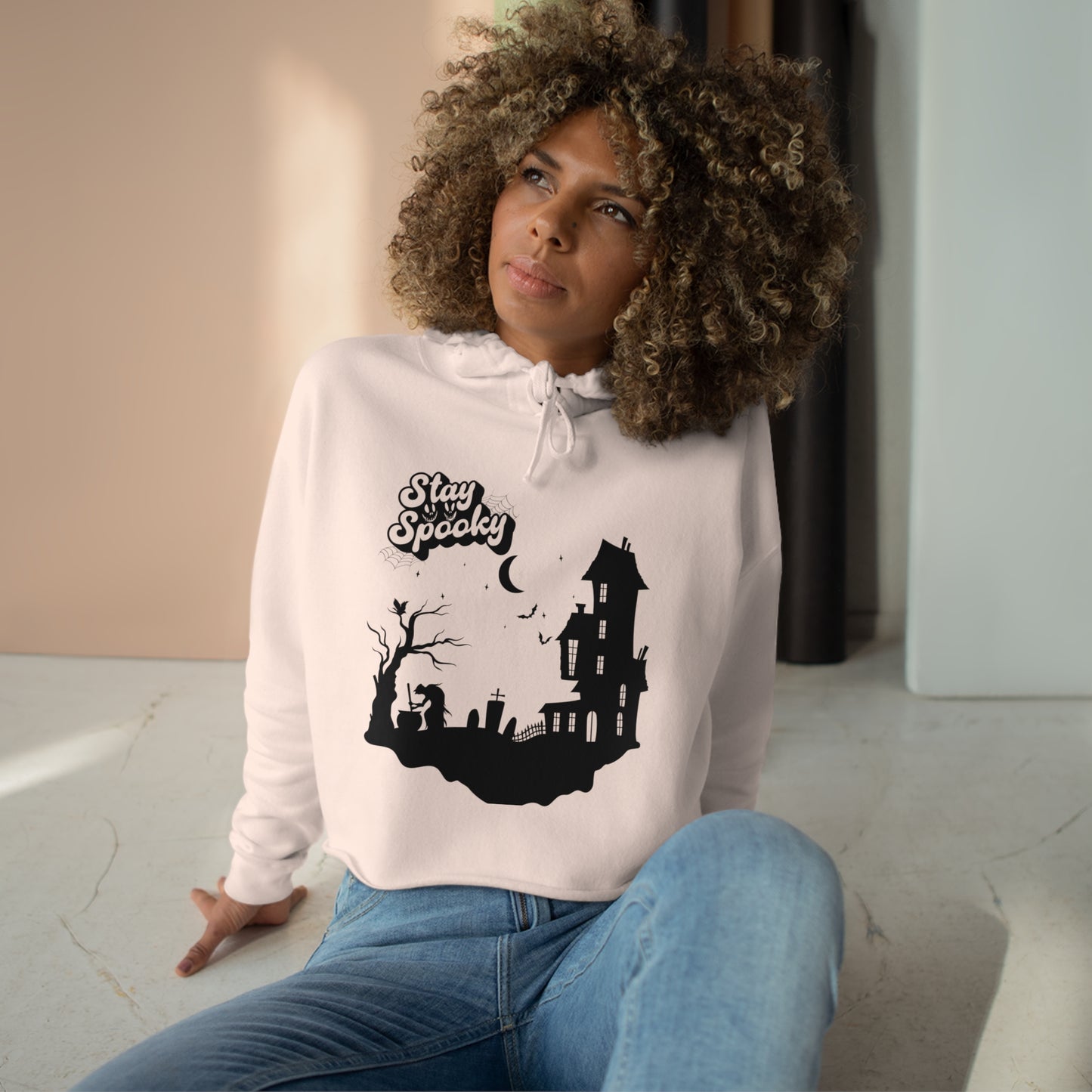 Stay Spooky, Crop Hoodie