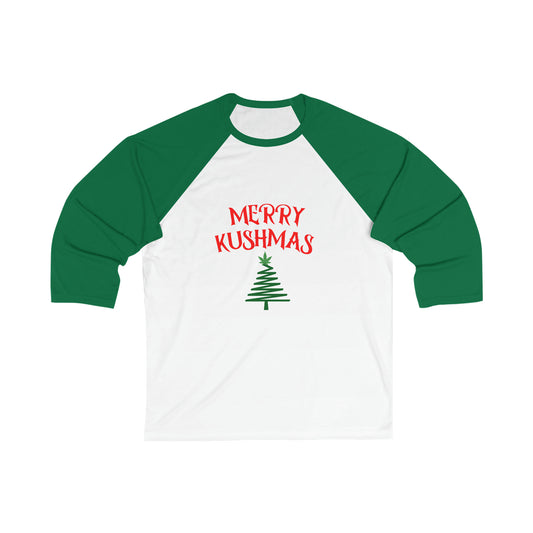 "Merry Kushmas" Tree, Baseball Tee