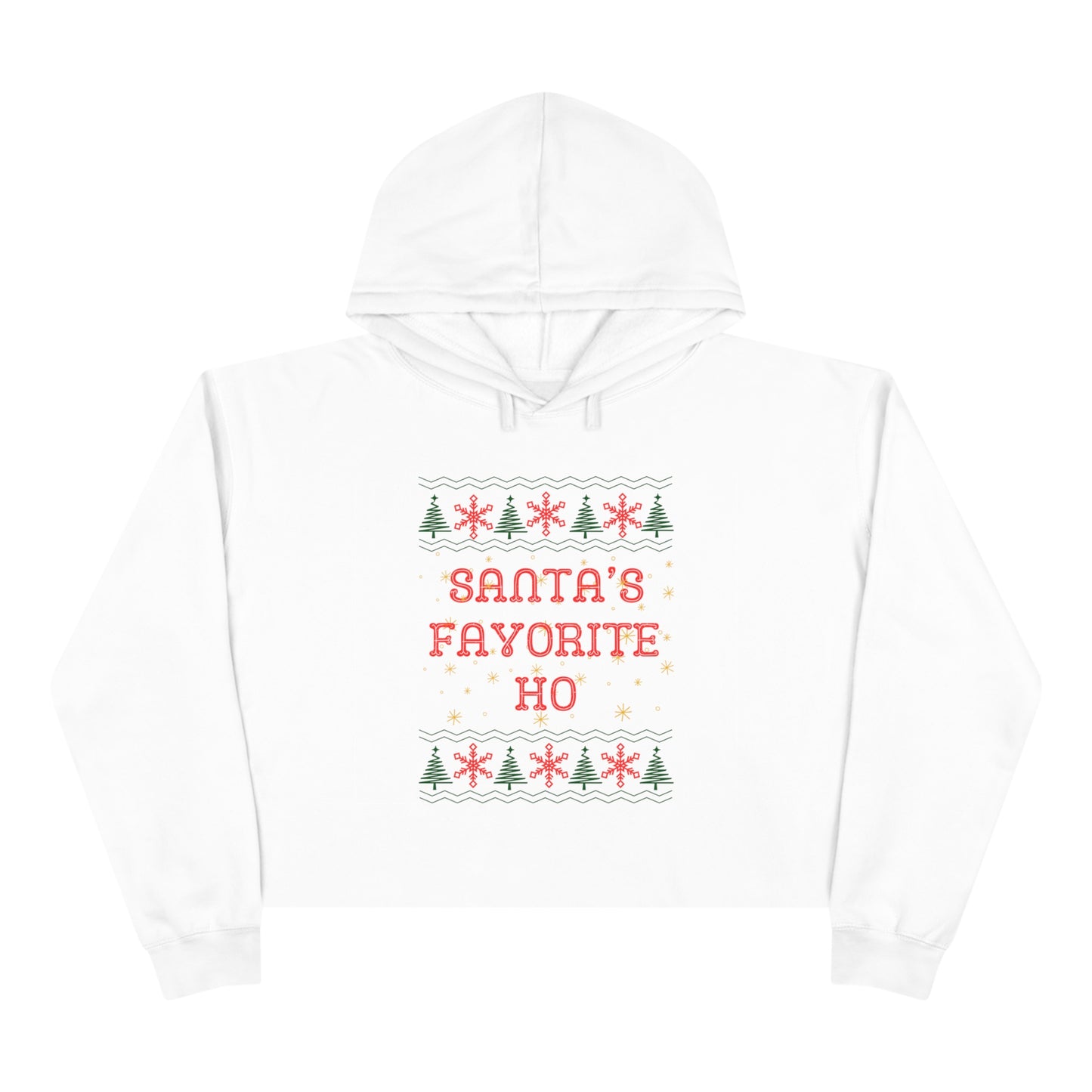 Santa's Favorite Ho, Cropped Hoodie