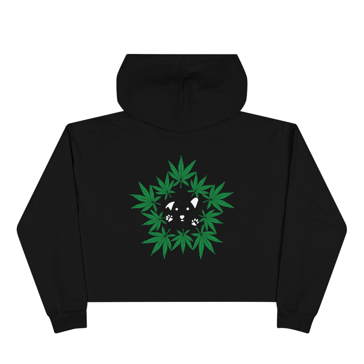 Dope Dogs Green Smoke Cropped Hoodie