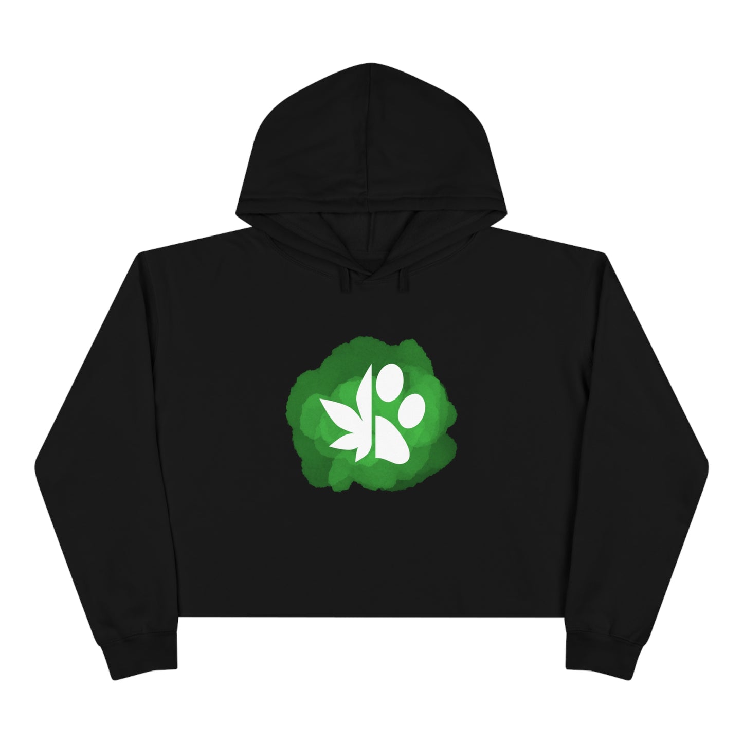 Dope Dogs Green Smoke Cropped Hoodie