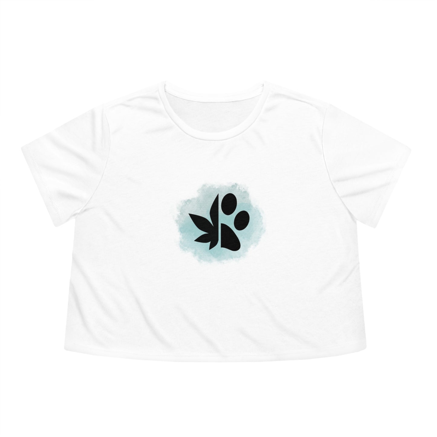 Dope Dogs Teal Smoke Cropped Tee