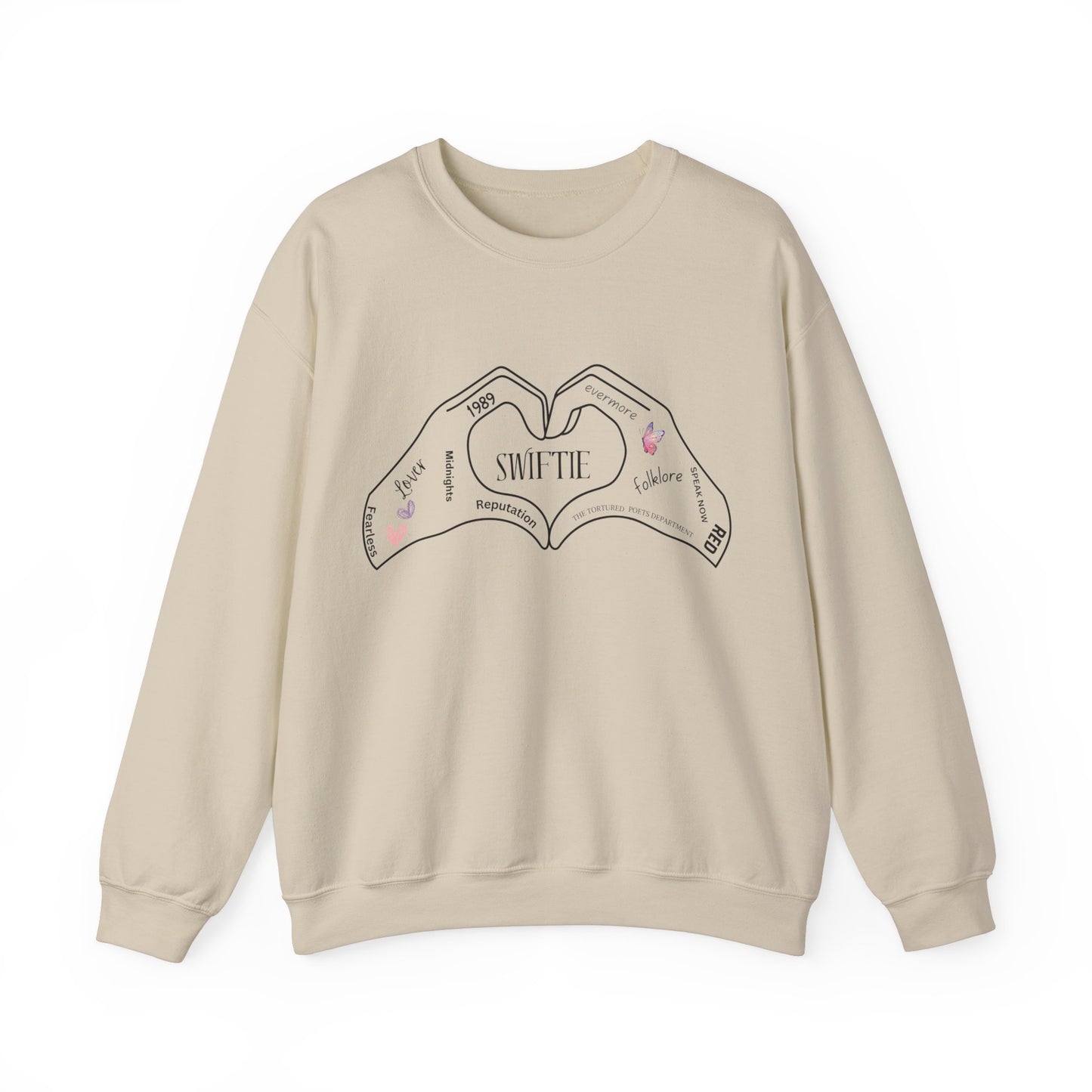 Swiftie Hand Heart w/Album Names, Sweatshirt