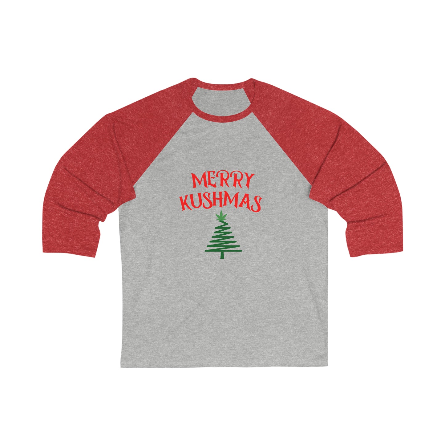 "Merry Kushmas" Tree, Baseball Tee