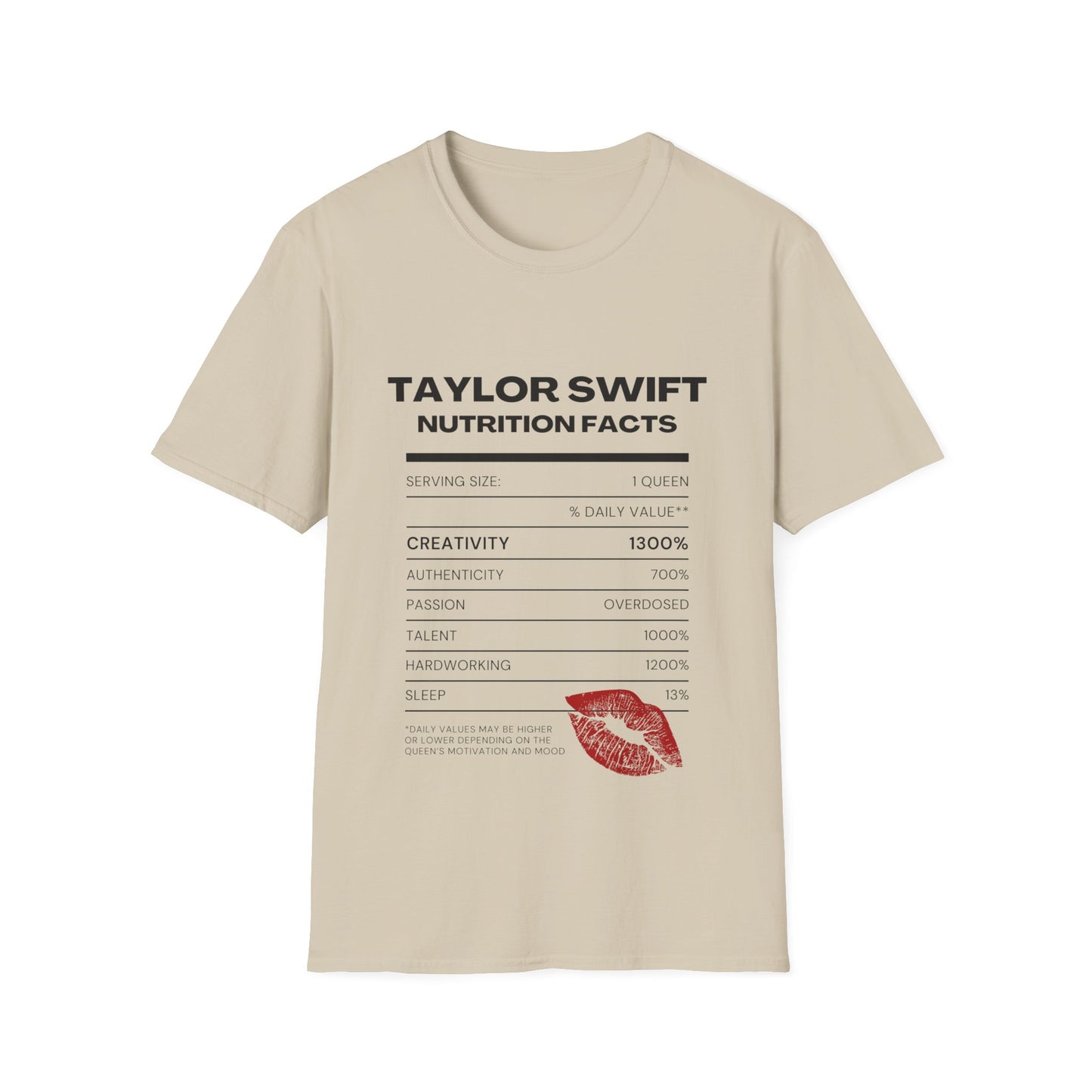 Taylor Swift Nutritional Facts, Tee