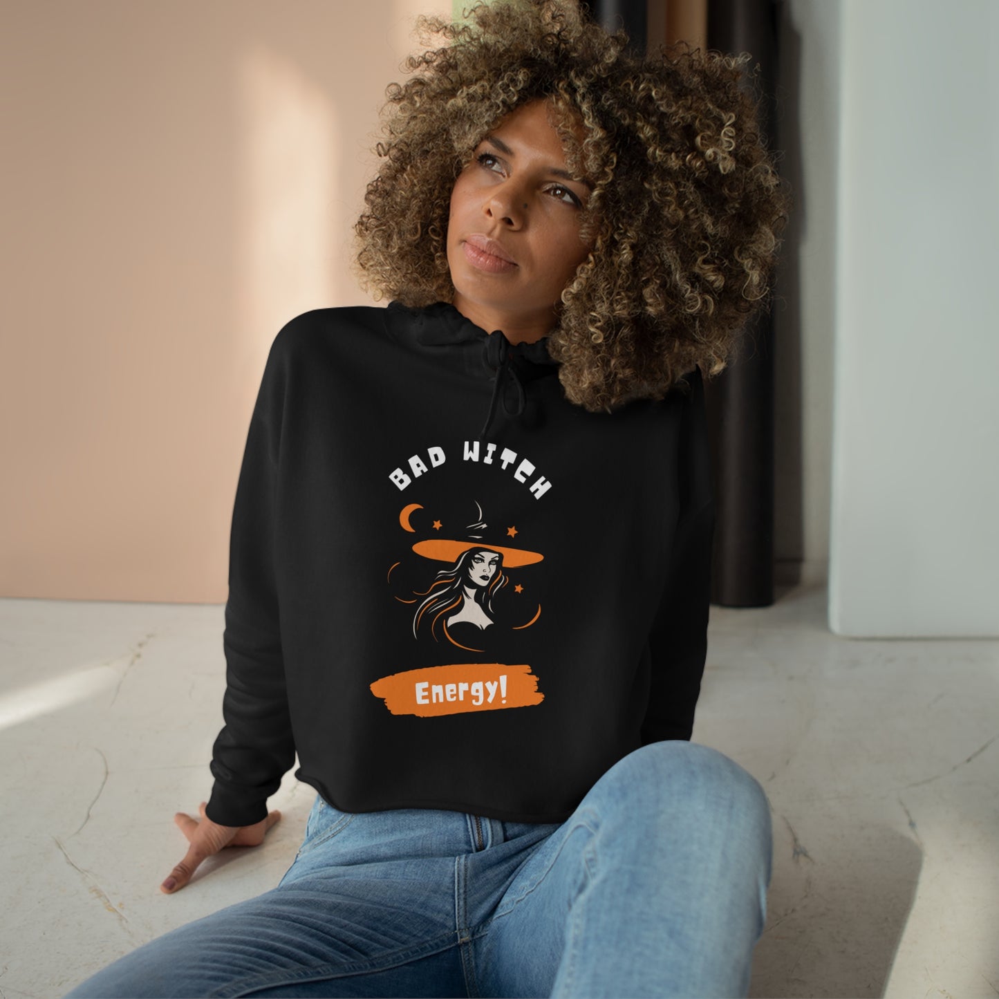 Bad Witch Energy, Crop Hoodie