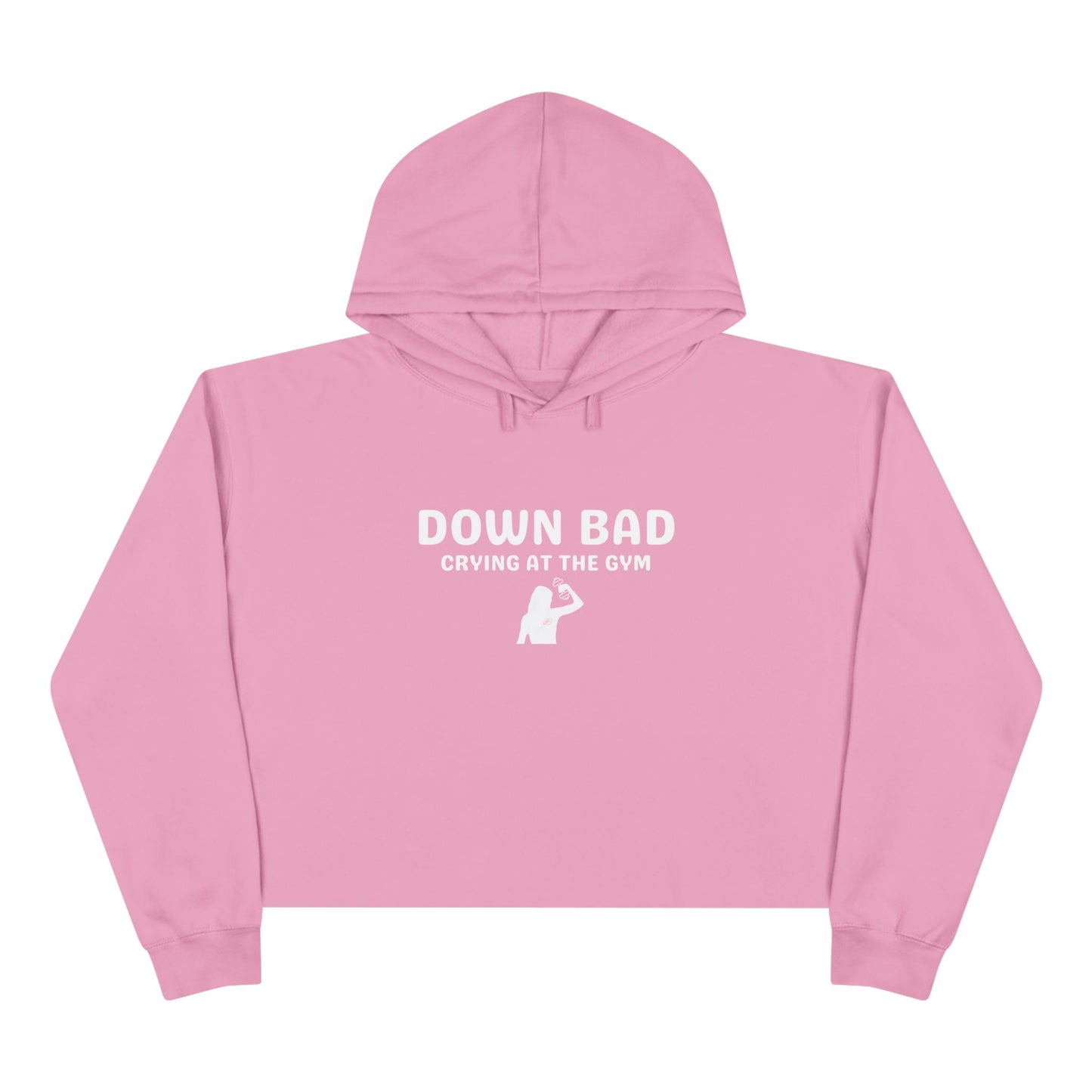 'Down Bad Crying at the Gym' Crop Hoodie