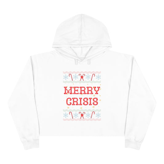 Merry Crisis, Cropped Christmas Hoodie