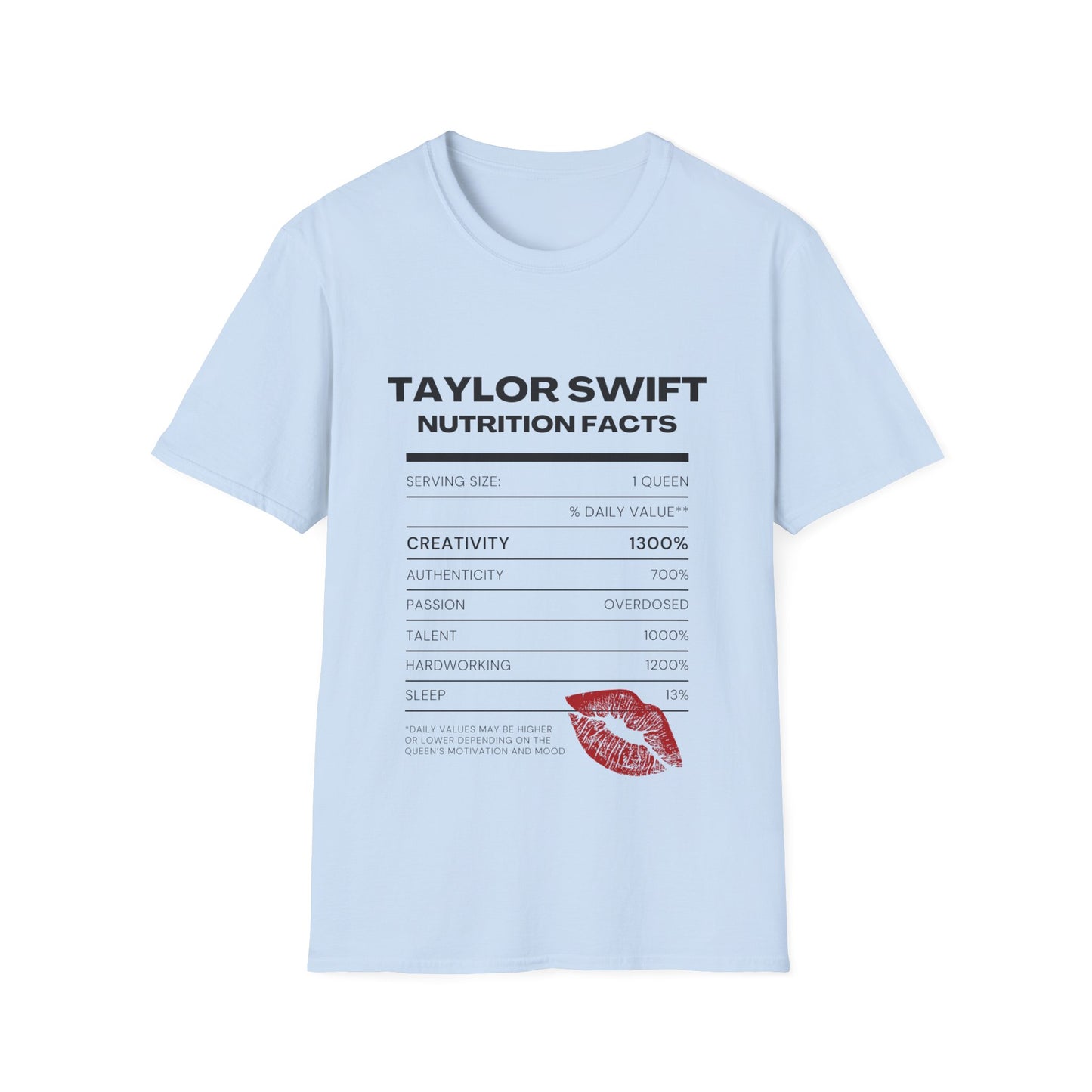 Taylor Swift Nutritional Facts, Tee