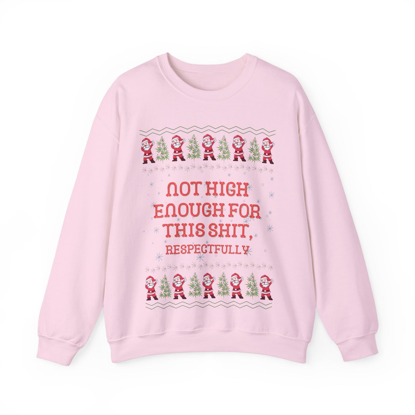 Not High Enough For This Shit, Respectfully, Christmas Sweatshirt