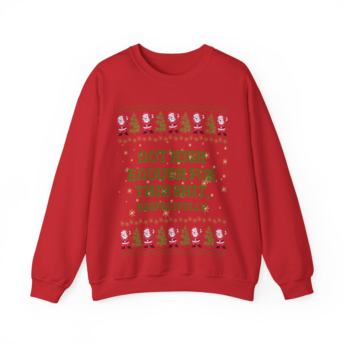 Not High Enough For This Shit, Respectfully, Christmas Sweatshirt