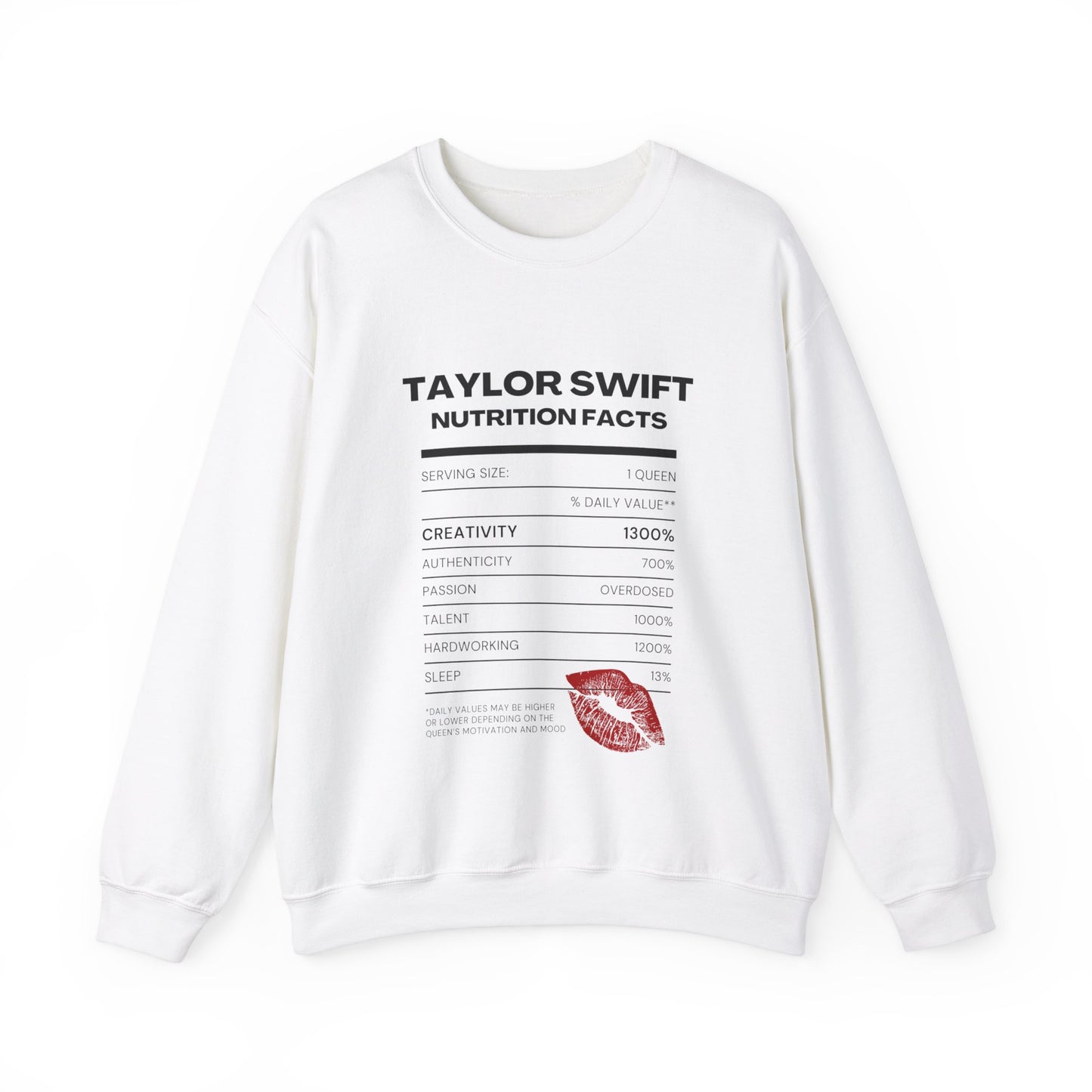 Taylor Swift Nutrition Facts, Sweatshirt