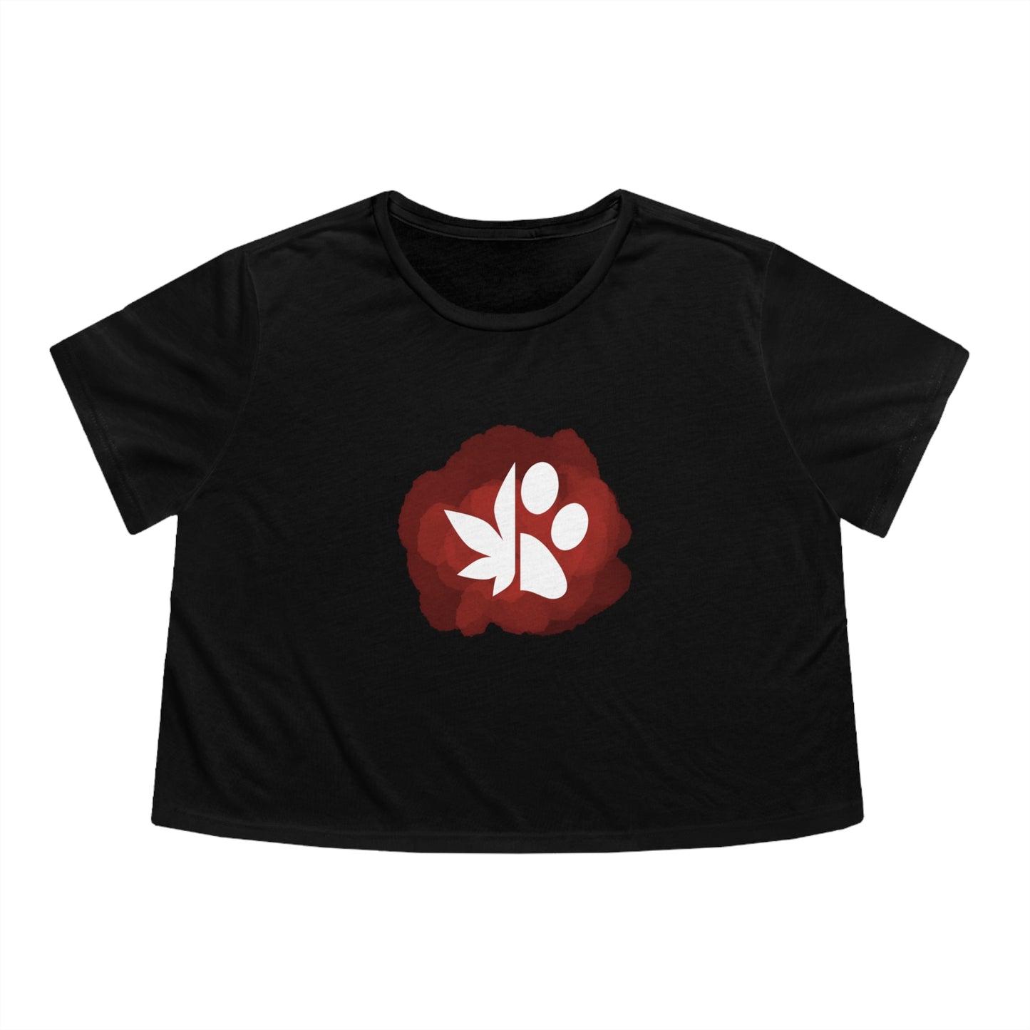 Dope Dogs Red Smoke Cropped Tee