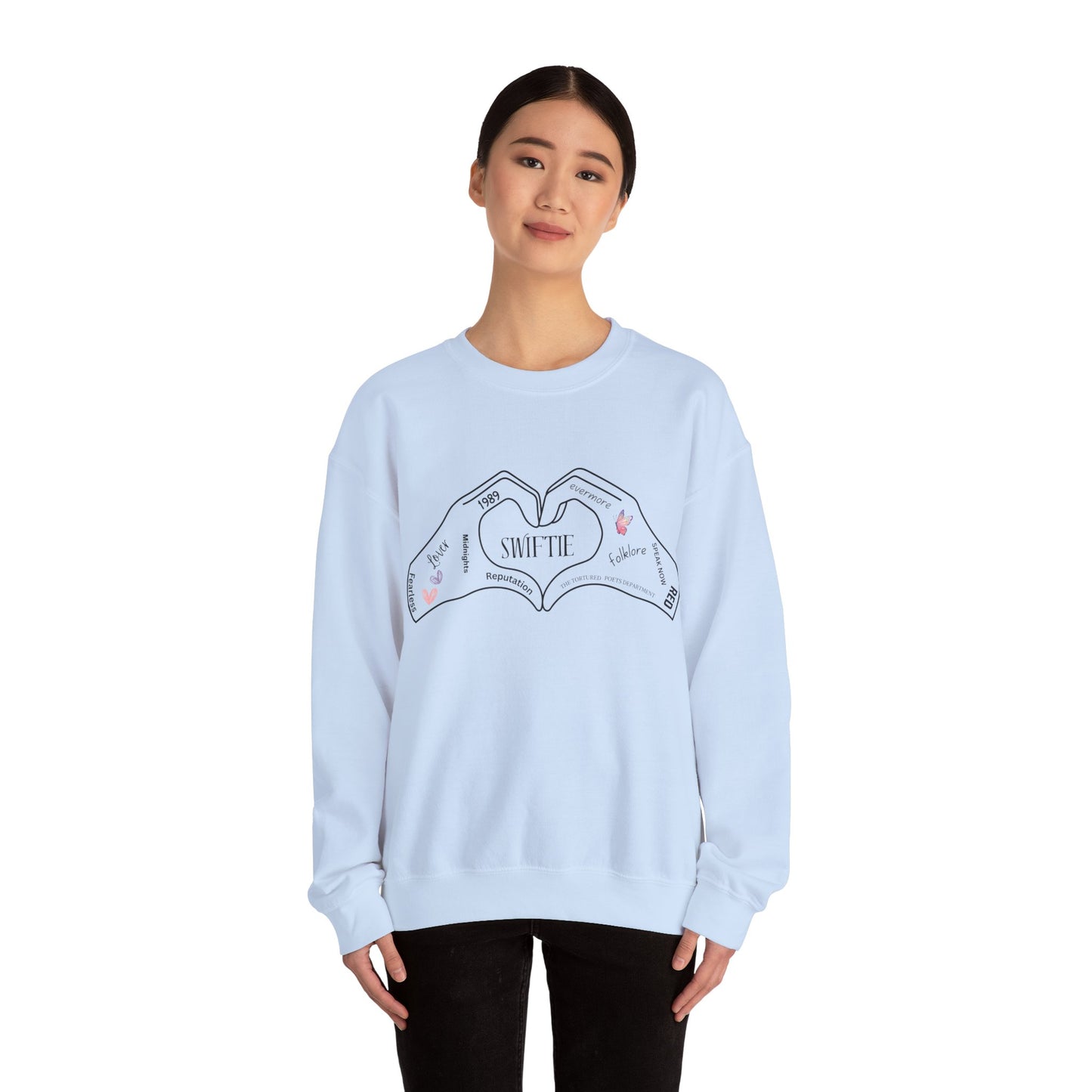 Swiftie Hand Heart w/Album Names, Sweatshirt