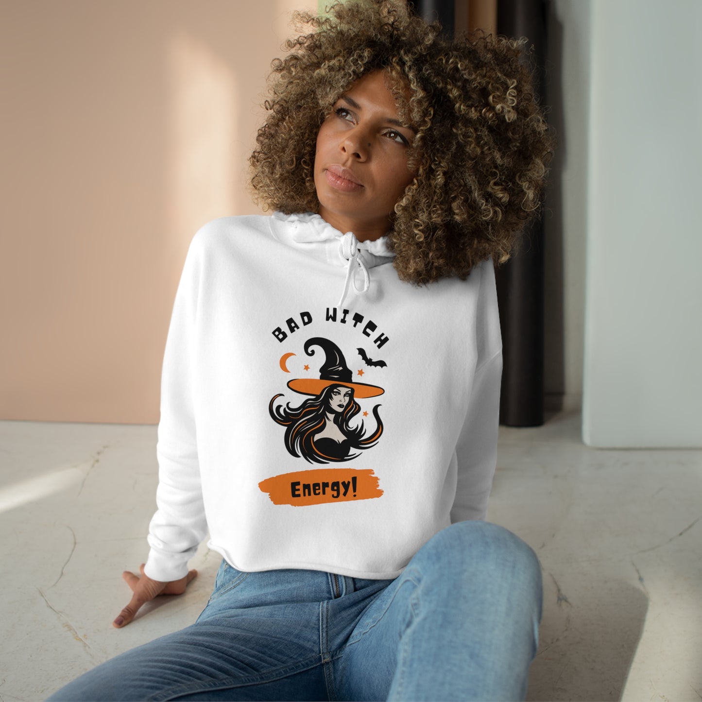 Bad Witch Energy, Crop Hoodie