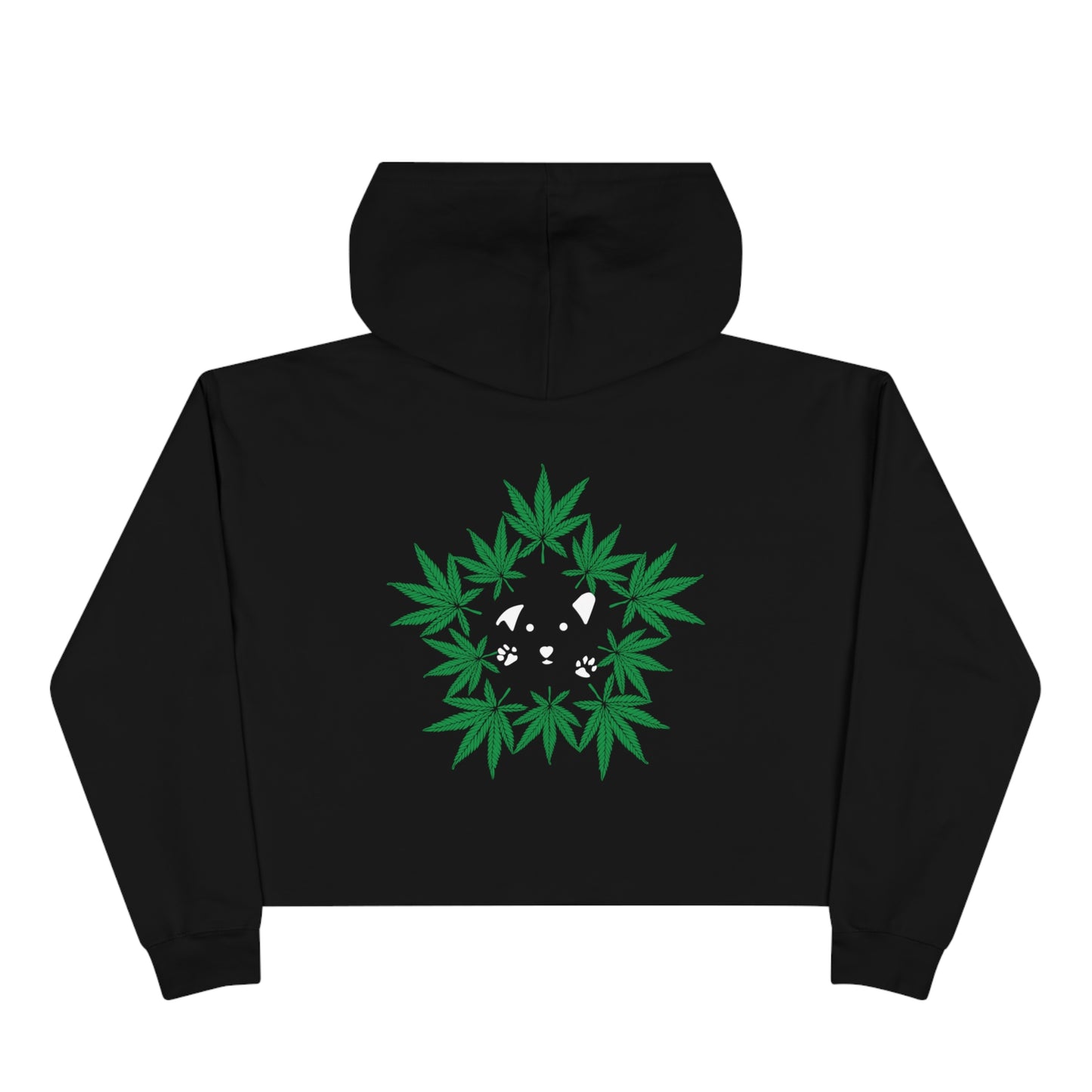 Dope Dogs Tan Smoke Cropped Hoodie