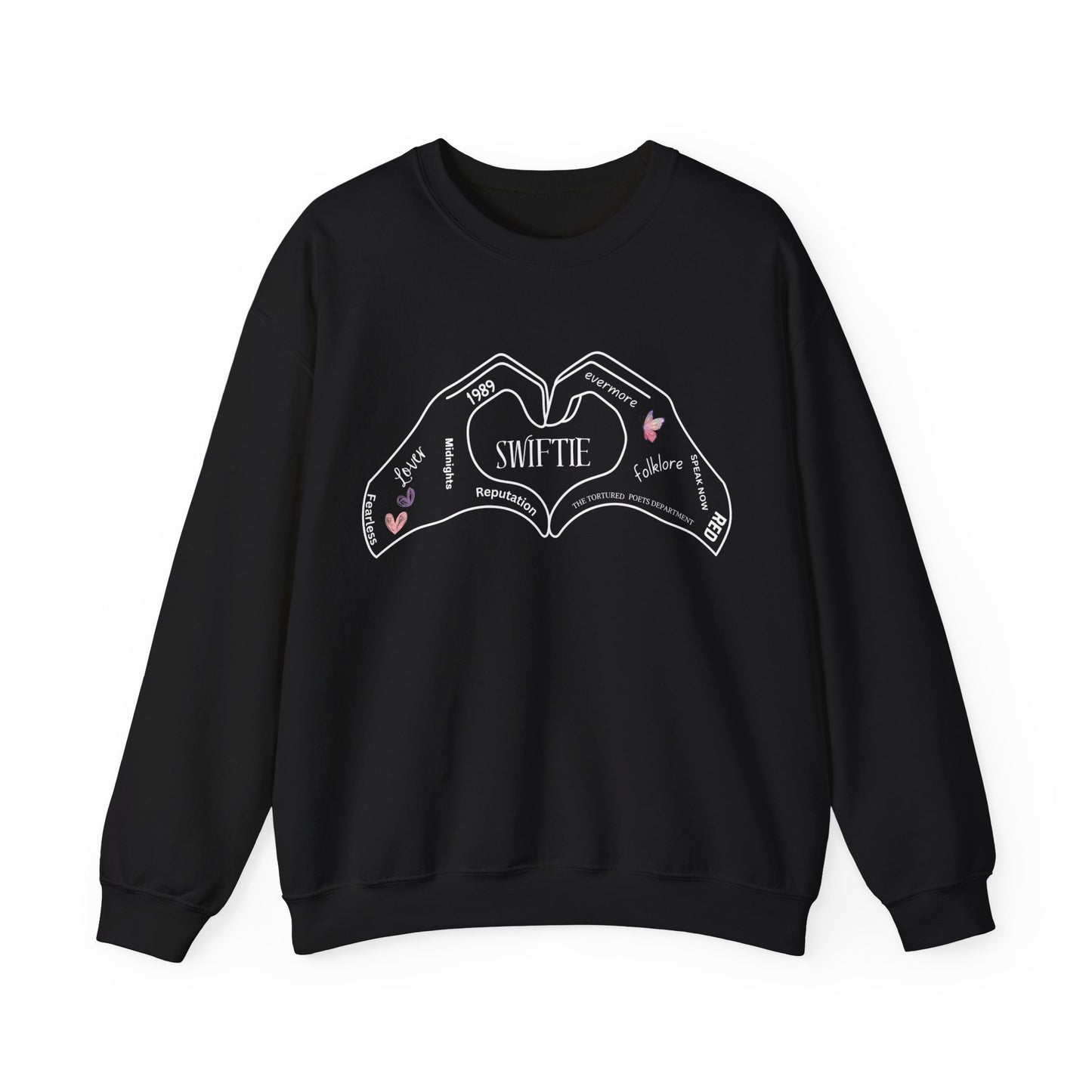 Swiftie Hand Heart w/Album Names, Sweatshirt