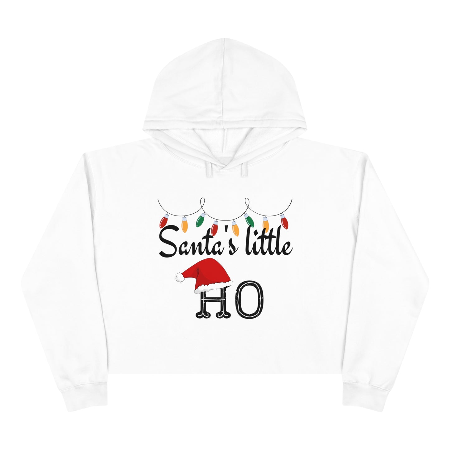 "Santa's Little Ho", Crop Hoodie